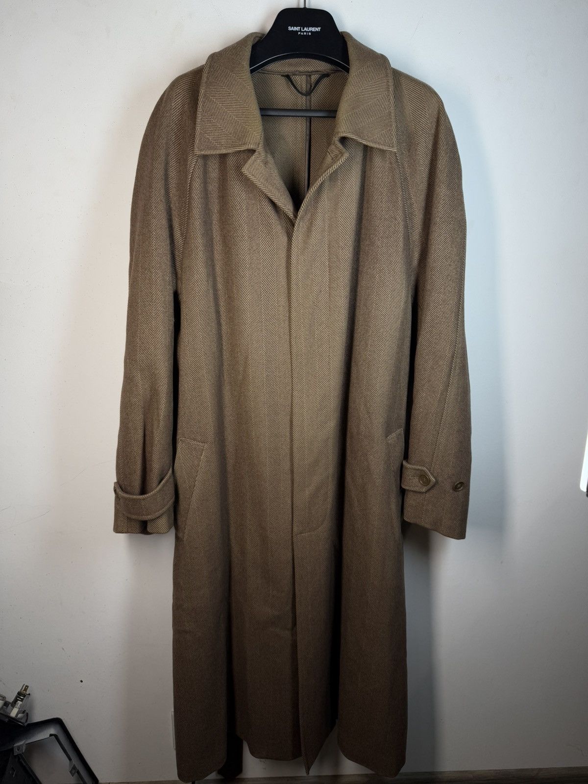 Wool YSL Coat Heavy Brown Soft Camel France