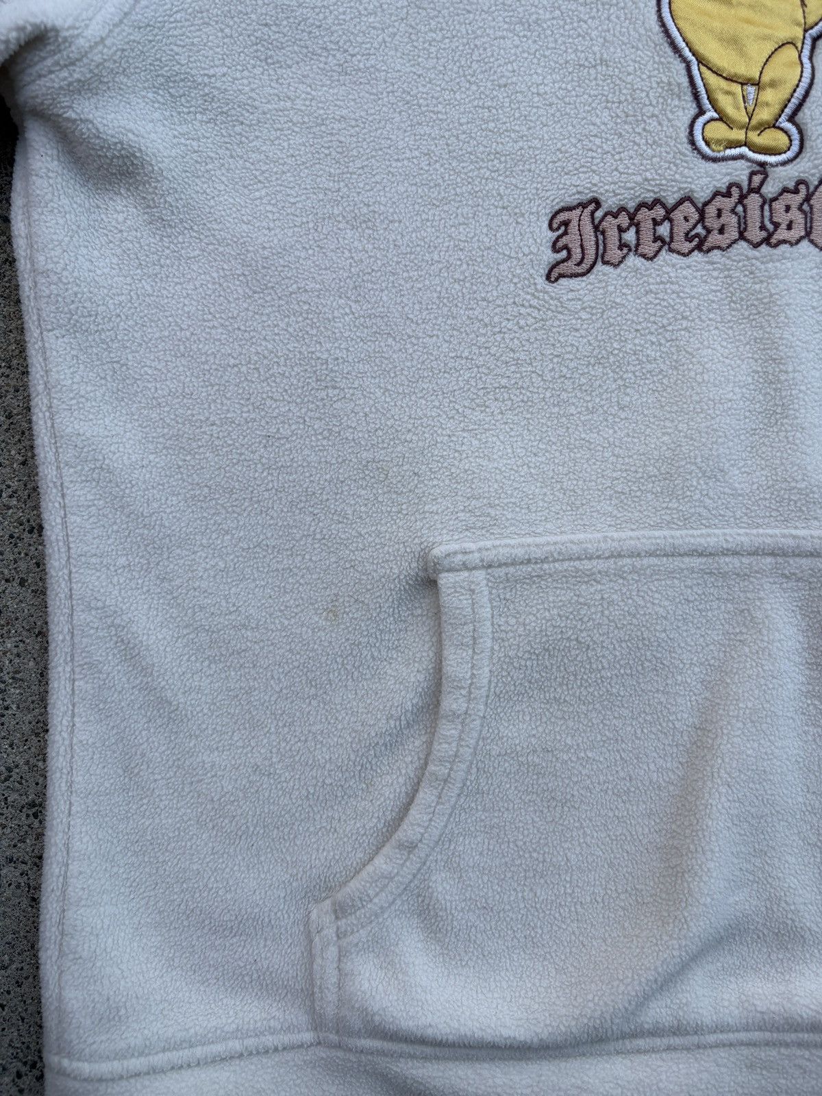 Disney × Vintage Y2K Disneyland Ivory Winnie the Pooh Fleece Pullover Hoodie Size M / US 6-8 / IT 42-44 - 8 Thumbnail