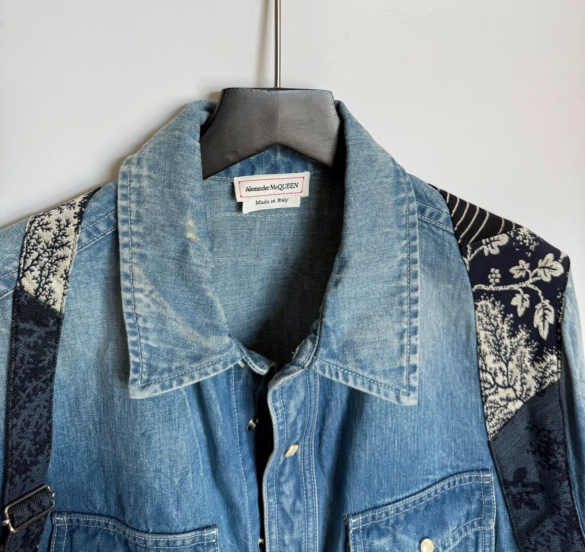 Alexander McQueen Alexander McQueen Gun Holster Strap Jacquard Denim Jacket Size US M / EU 48-50 / 2 - 6 Thumbnail
