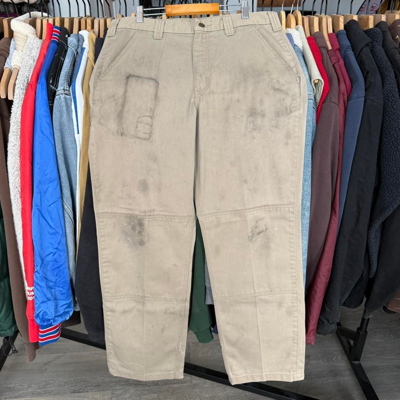 Vintage Carhartt Distressed Tan Pants / Slacks