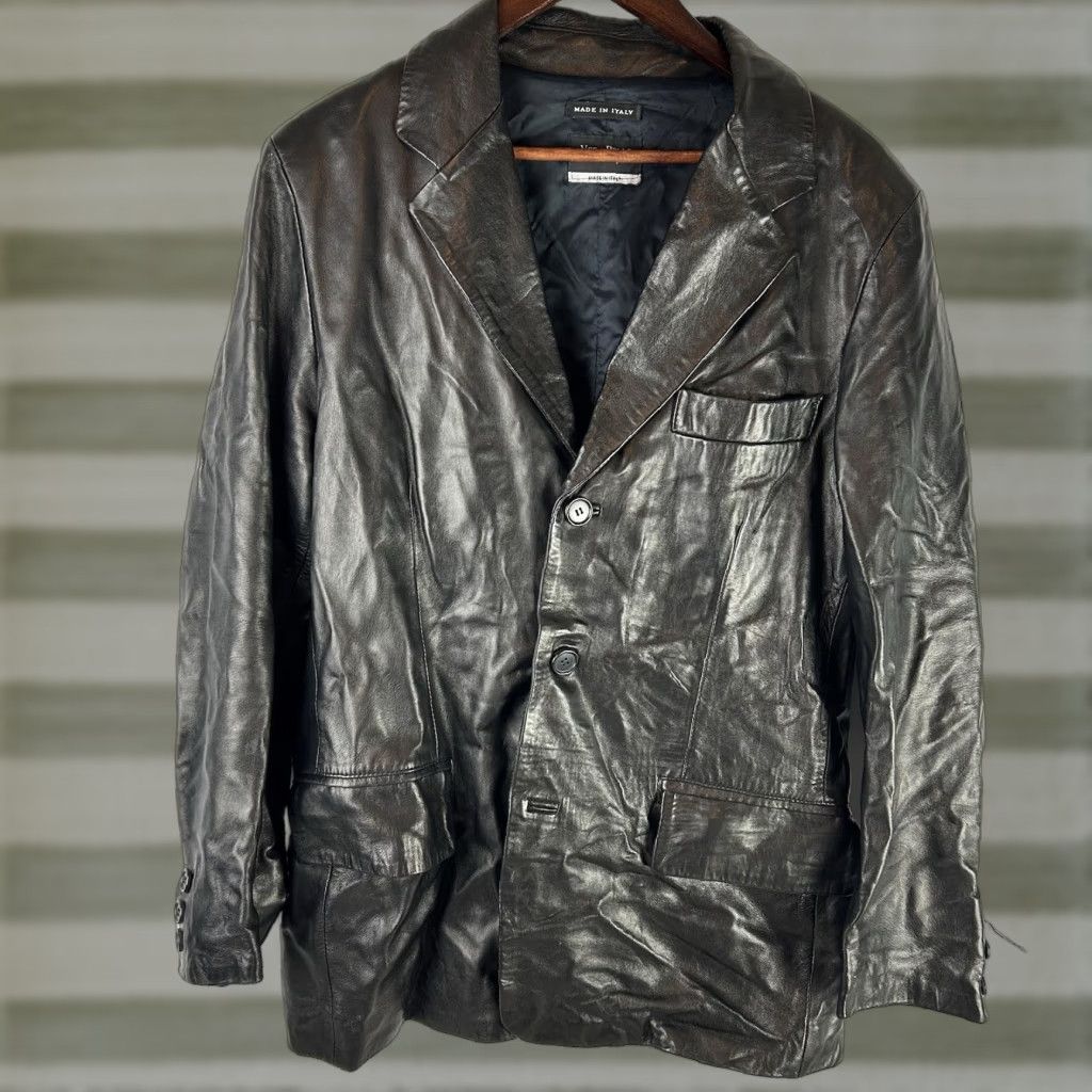 Vera Pelle Vera Pelle Soft Italian Leather Jacket Men Large Dark Brown Button Front - Jacket Size US L / EU 52-54 / 3 - 1 Thumbnail