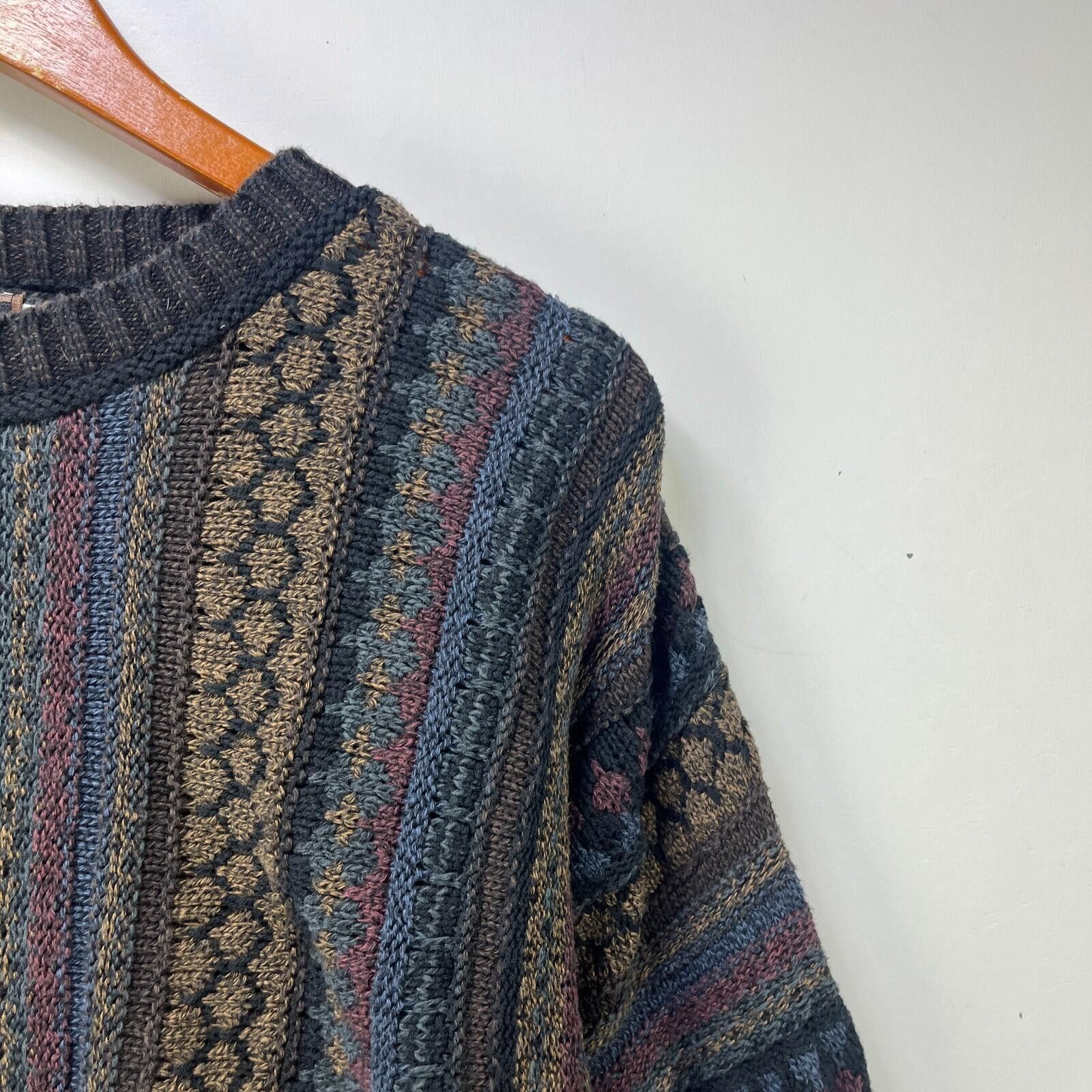 Bachrach Vintage 90s Bachrach Coogi Style 3D Knit Sweater Large Size US L / EU 52-54 / 3 - 3 Thumbnail