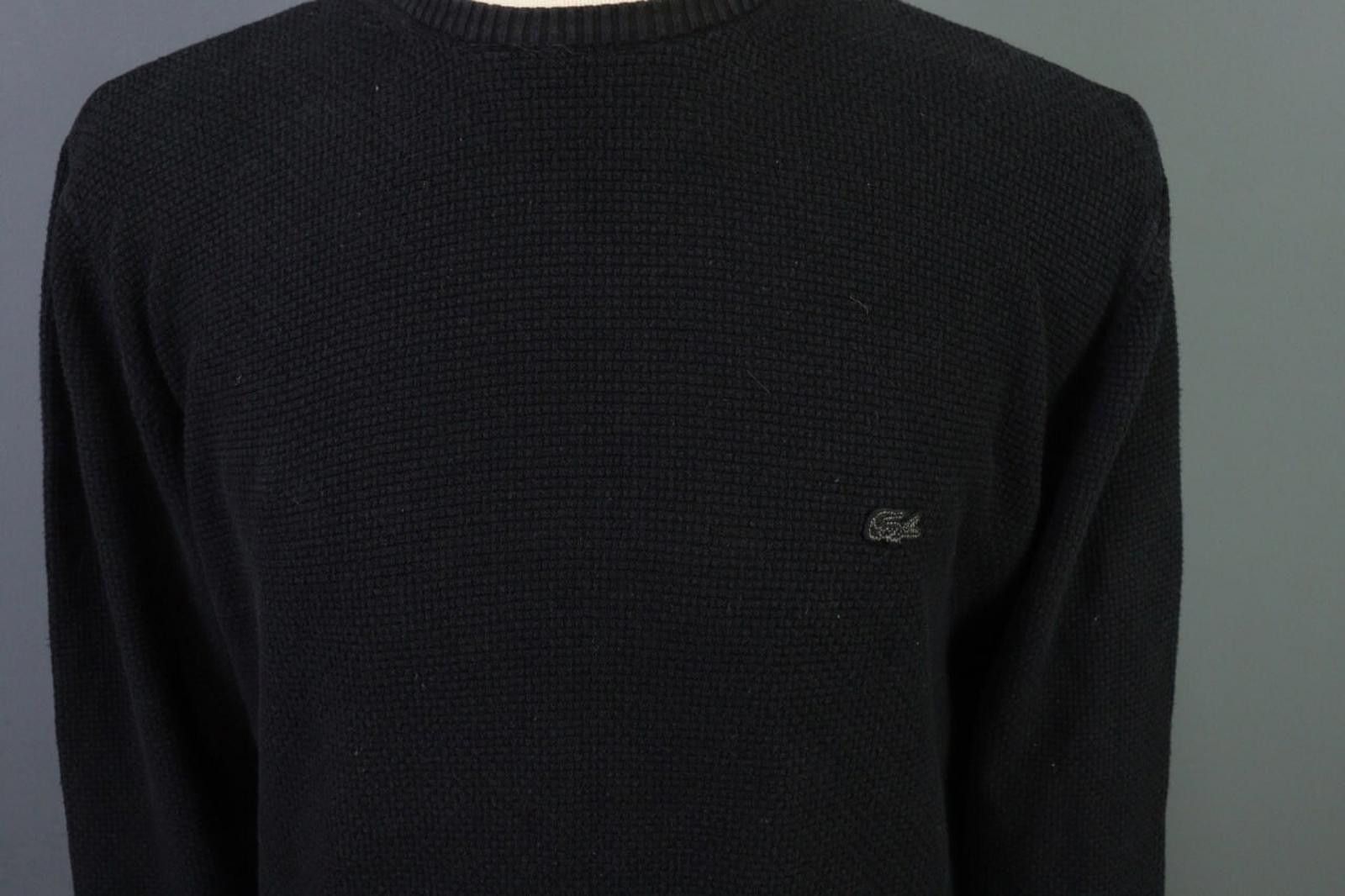 Lacoste Lacoste Black Knitted Crew Neck Relaxed Fit Pullover Sweater Size US M / EU 48-50 / 2 - 6 Thumbnail