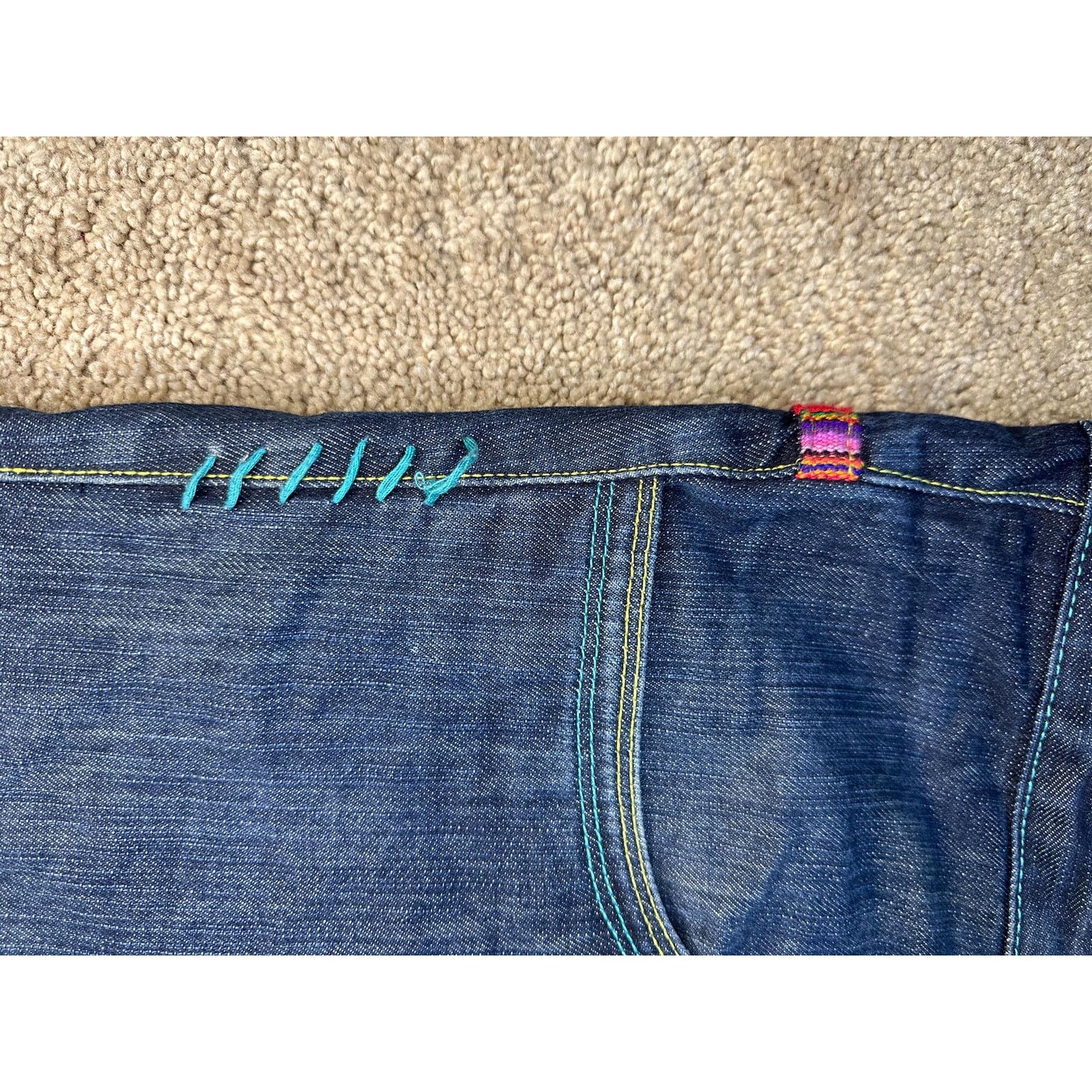 Other Miskeen Originals Embroidered Straight Denim Jeans Blue 38 Size US 38 / EU 54 - 9 Thumbnail