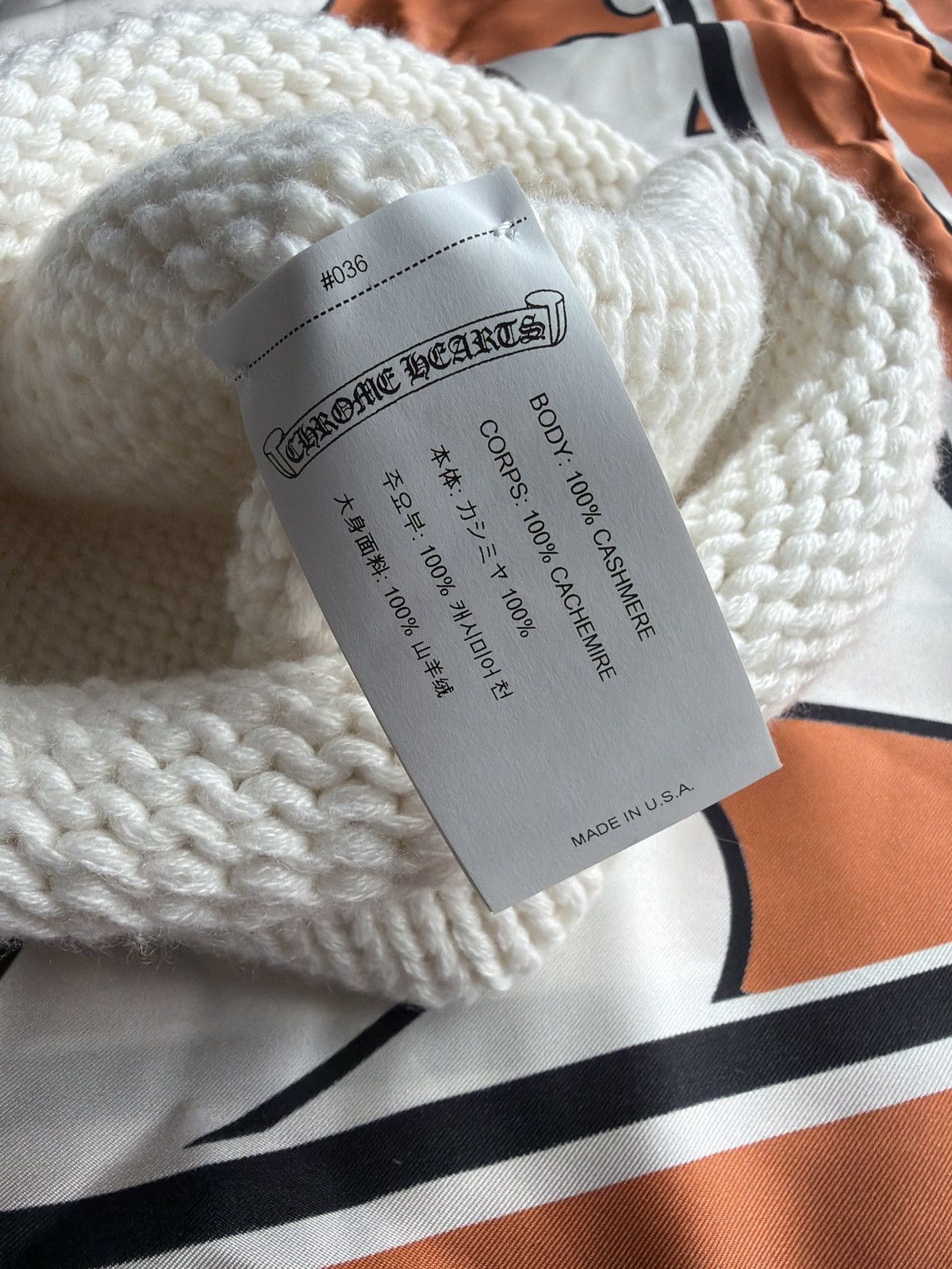 Chrome Hearts Chrome Hearts Cashmere Beaded Patch Beanie Size ONE SIZE - 4 Thumbnail