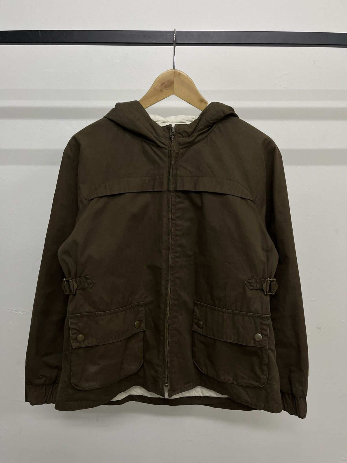 Vintage Marine Military Side Buckle Back Pocket Work Hoodie Jacket Size US M / EU 48-50 / 2 - 14 Thumbnail