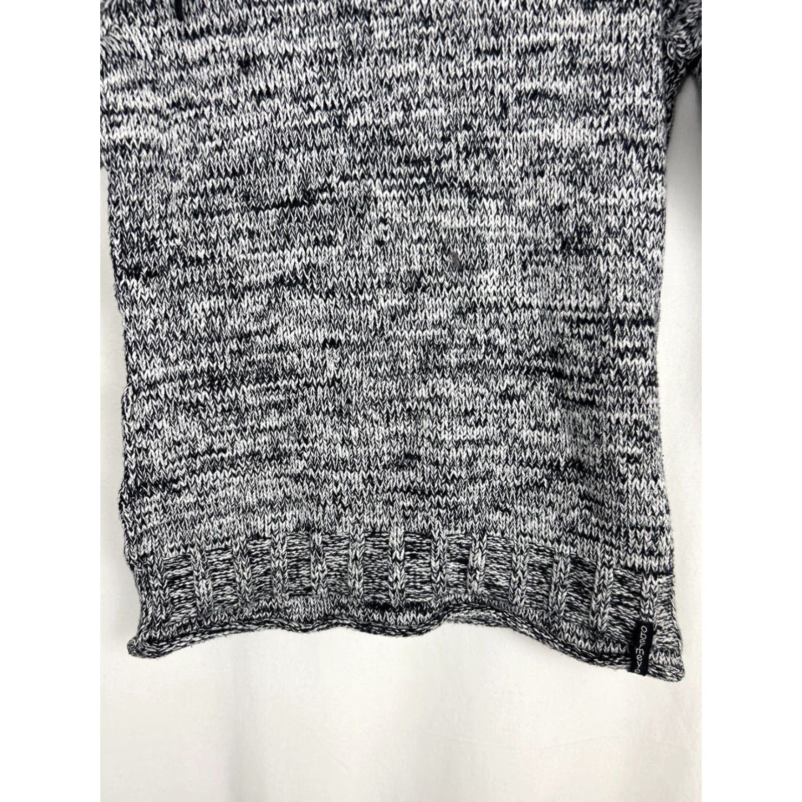 Obermeyer Obermeyer Womens Pullover Sweater Mock Neck Knit Cotton Blend Black White Medium Size M / US 6-8 / IT 42-44 - 5 Thumbnail