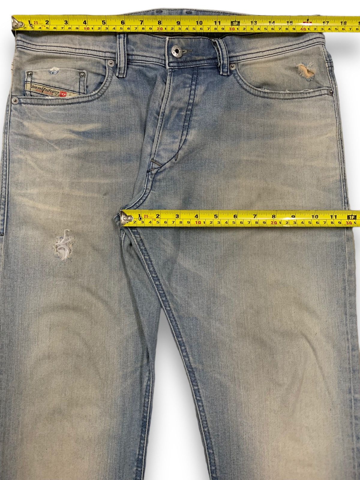 Diesel Vintage Diesel Industry Tepphar Mud Wash Ripped Grunge Jeans Size US 32 / EU 48 - 16 Thumbnail