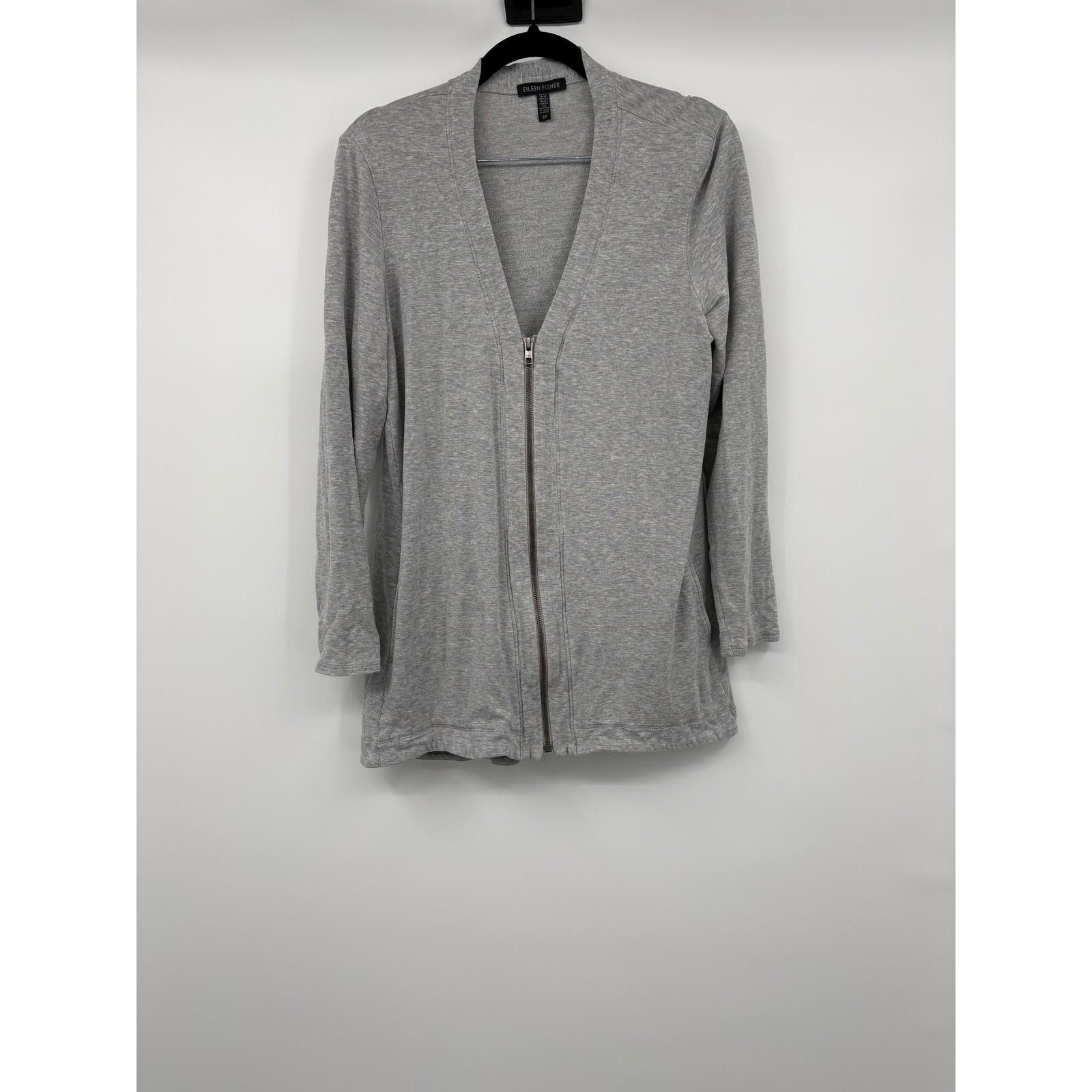 Eileen Fisher Eileen Fisher Grey Zipper Front Cardigan Sweater Womens S/P Size S / US 4 / IT 40 - 1 Thumbnail