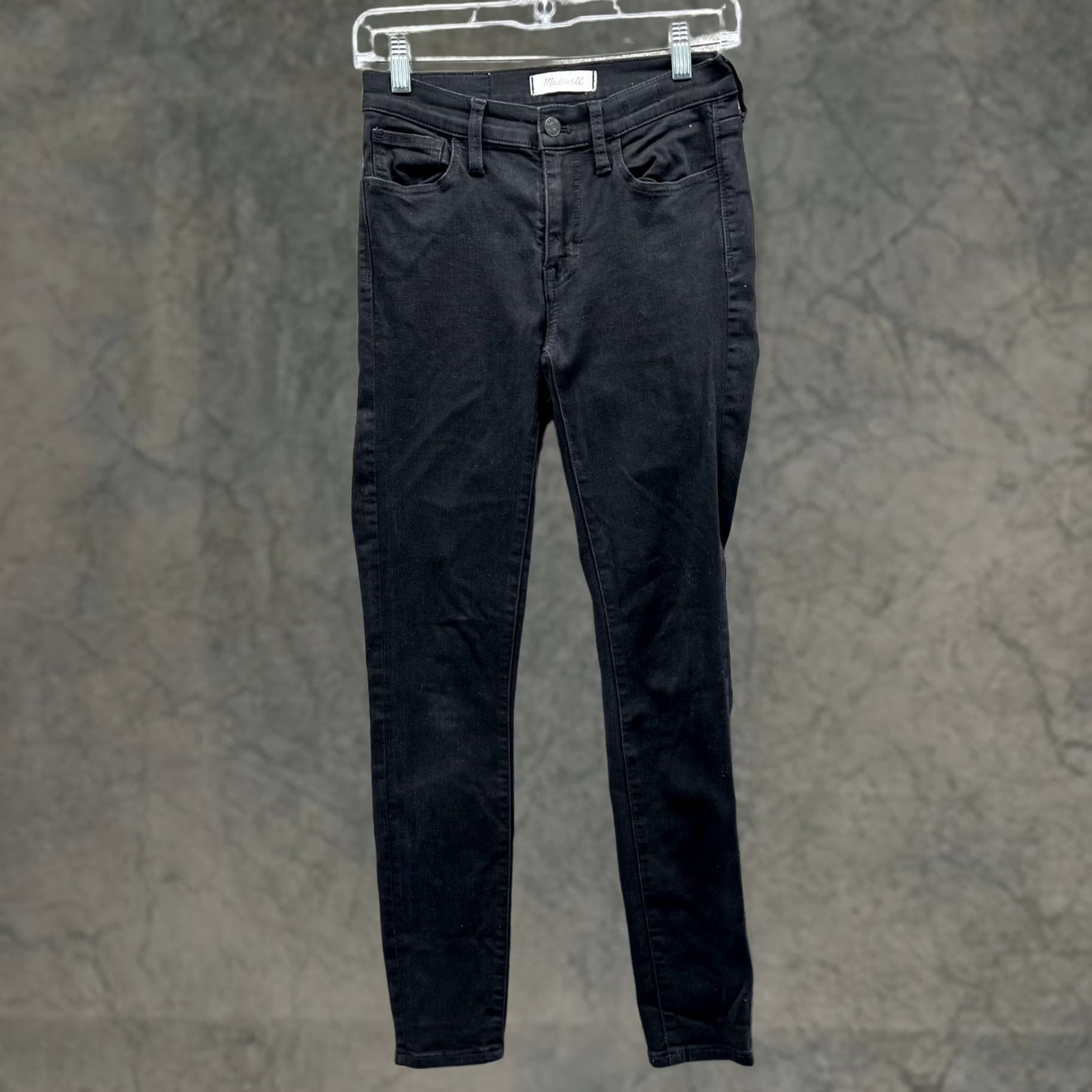 Madewell Madewell Jeans Womens 25 Black Roadtripper Skinny High Rise Stretch Denim Size 42" / US 20 - 1 Thumbnail