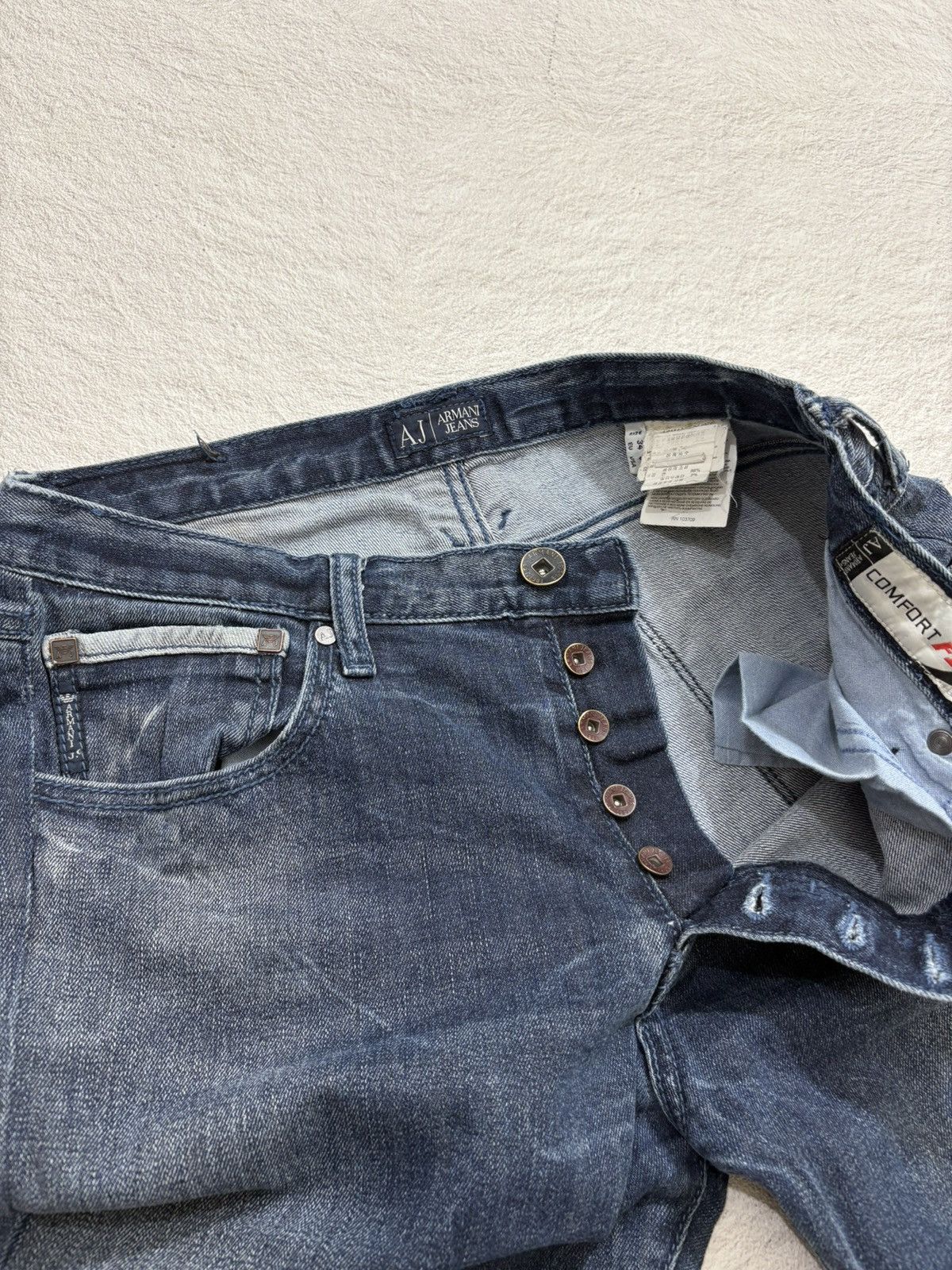Armani Exchange × Giorgio Armani 2000s armani exchange wash denim y2k style Size US 30 / EU 46 - 4 Thumbnail