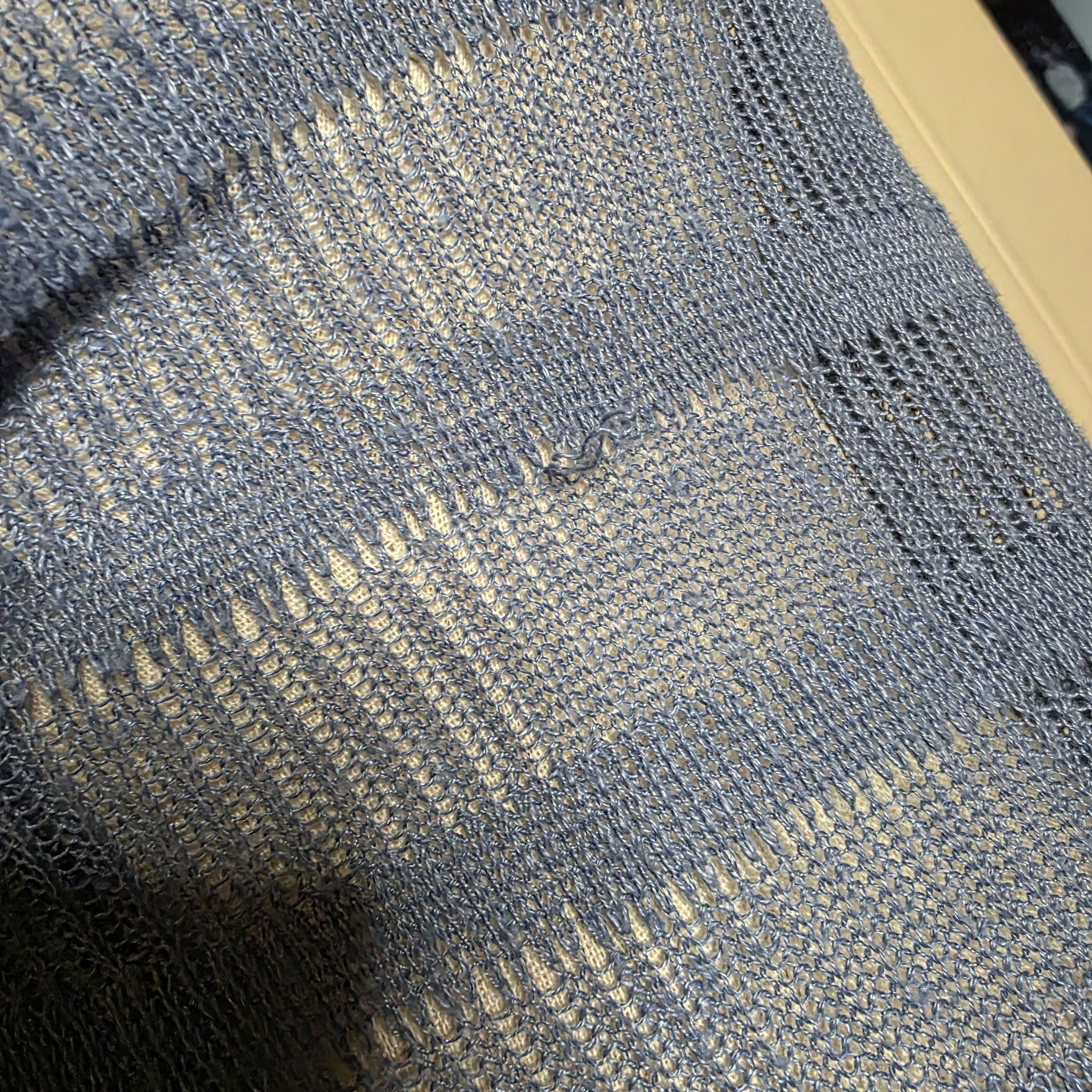 Eileen Fisher Eileen Fisher Blue Linen Open Knit Cardigan Size M / US 6-8 / IT 42-44 - 5 Thumbnail