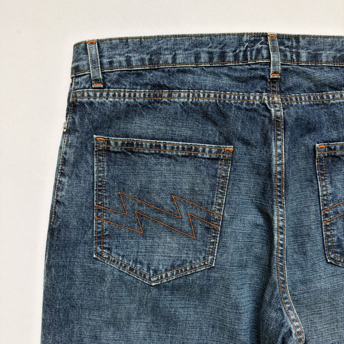 Walter Van Beirendonck 1990s ‘Lightning Bolt’ Scar Stitch Denim Jeans Size US 32 / EU 48 - 12 Thumbnail