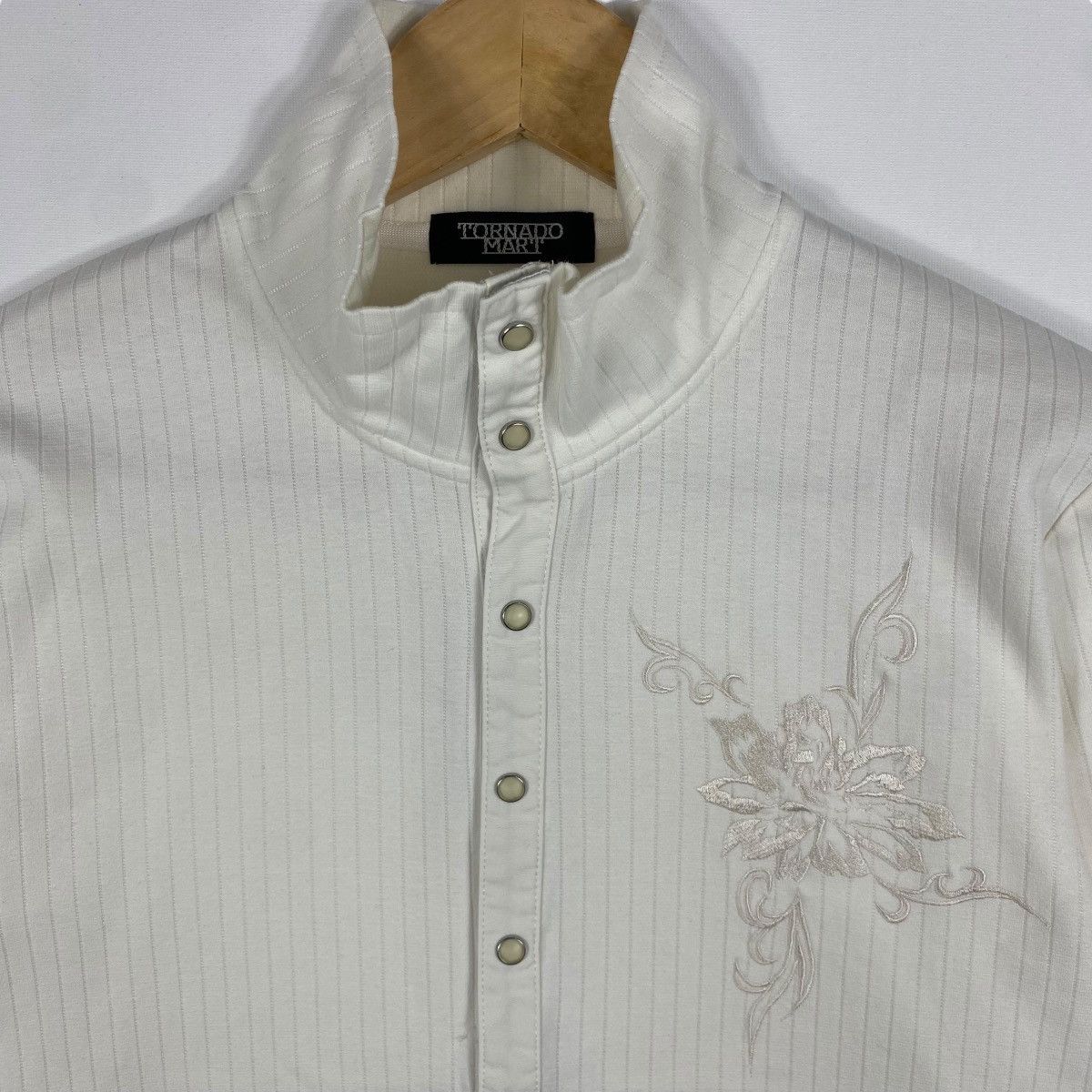 Tornado Mart TORNADO MART Embroidery Flower Snap Button Sweater Jacket Size L / US 10 / IT 46 - 2 Thumbnail