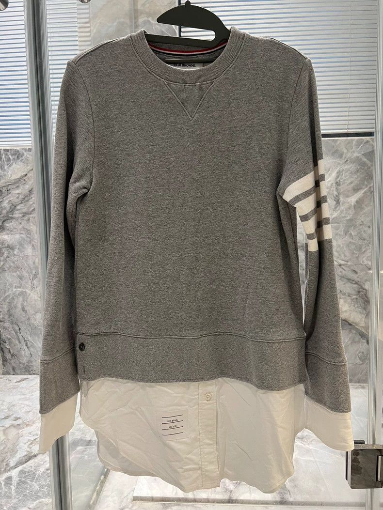 Thom Browne Thom browne Gray fake two-piece women's pullover sweatshirt Size S / US 4 / IT 40 - 2 Thumbnail