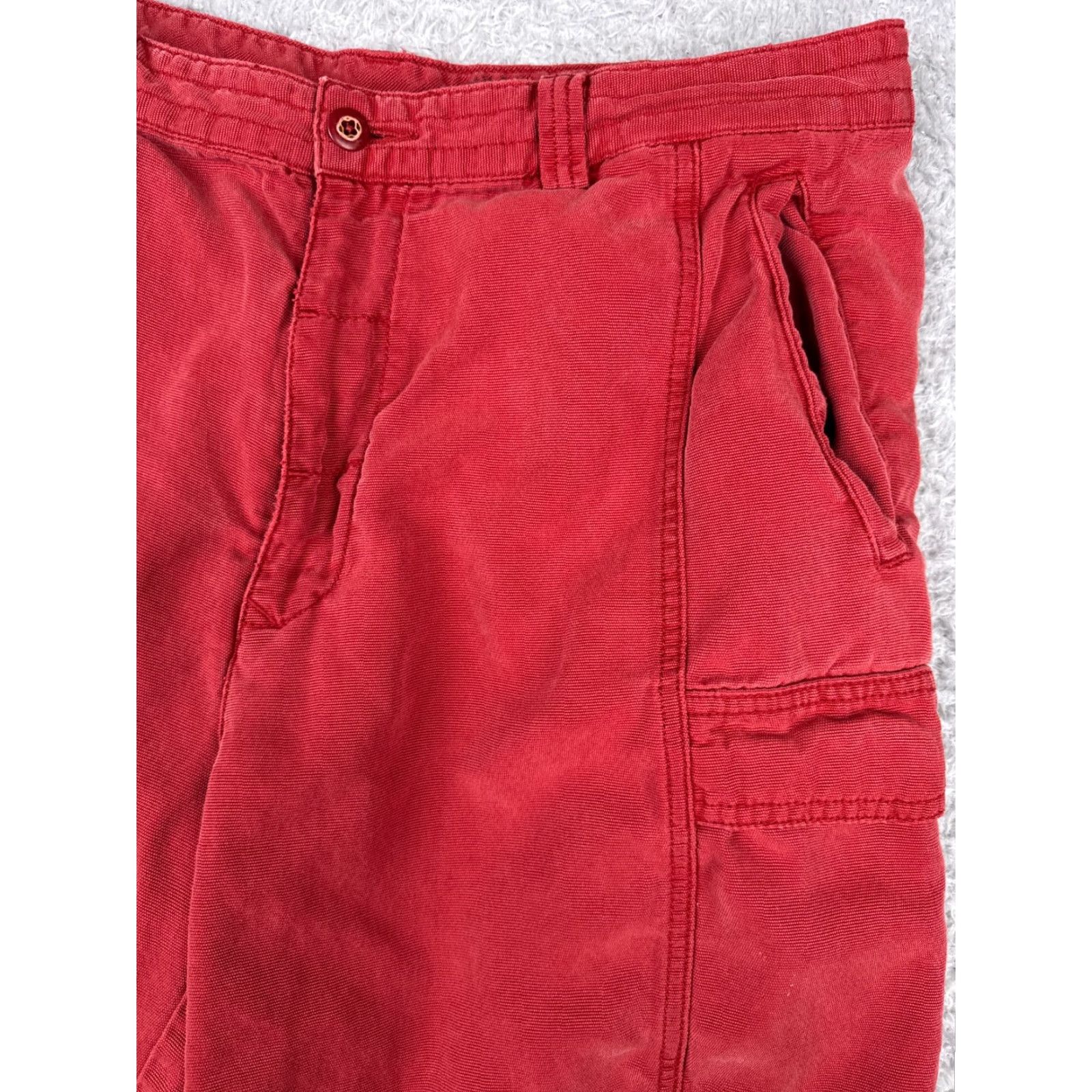 Tommy Bahama Tommy Bahama Shorts Men Red Cargo Cotton Tencel Blend Flat Front RELAX 36 34x8 Size US 36 / EU 52 - 4 Thumbnail