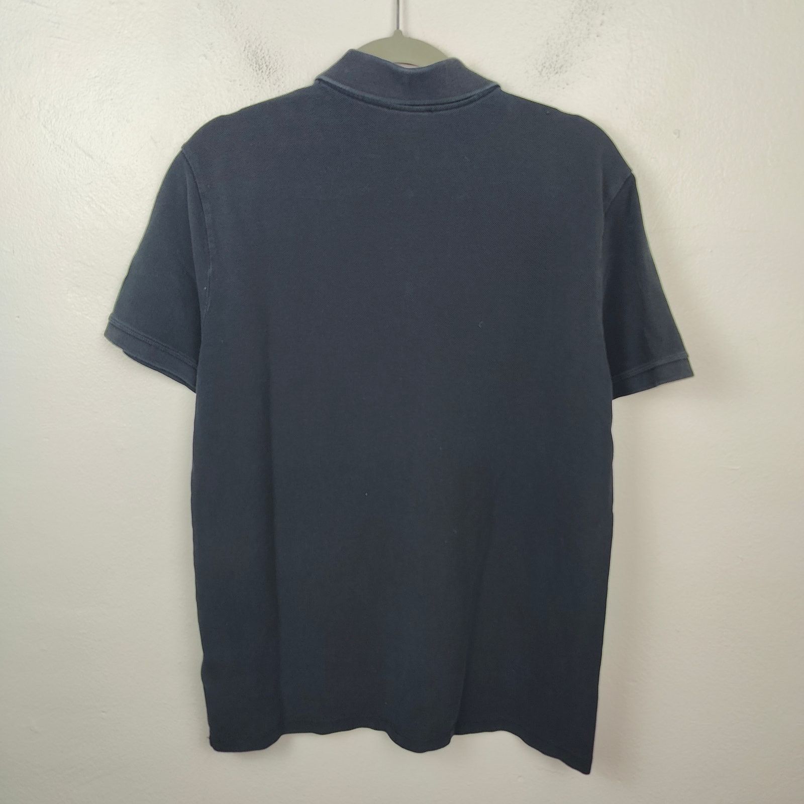 Versace Versace Polo Shirt Mens XL Dark Blue Black Pique Knit Cotton Size US XL / EU 56 / 4 - 3 Thumbnail