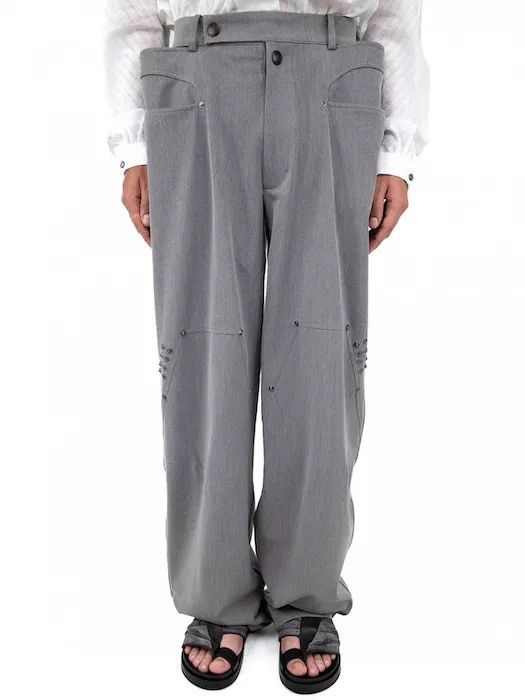 Kiko Kostadinov 00132022 “XOLO” Antharas Wide Trouser Light Grey