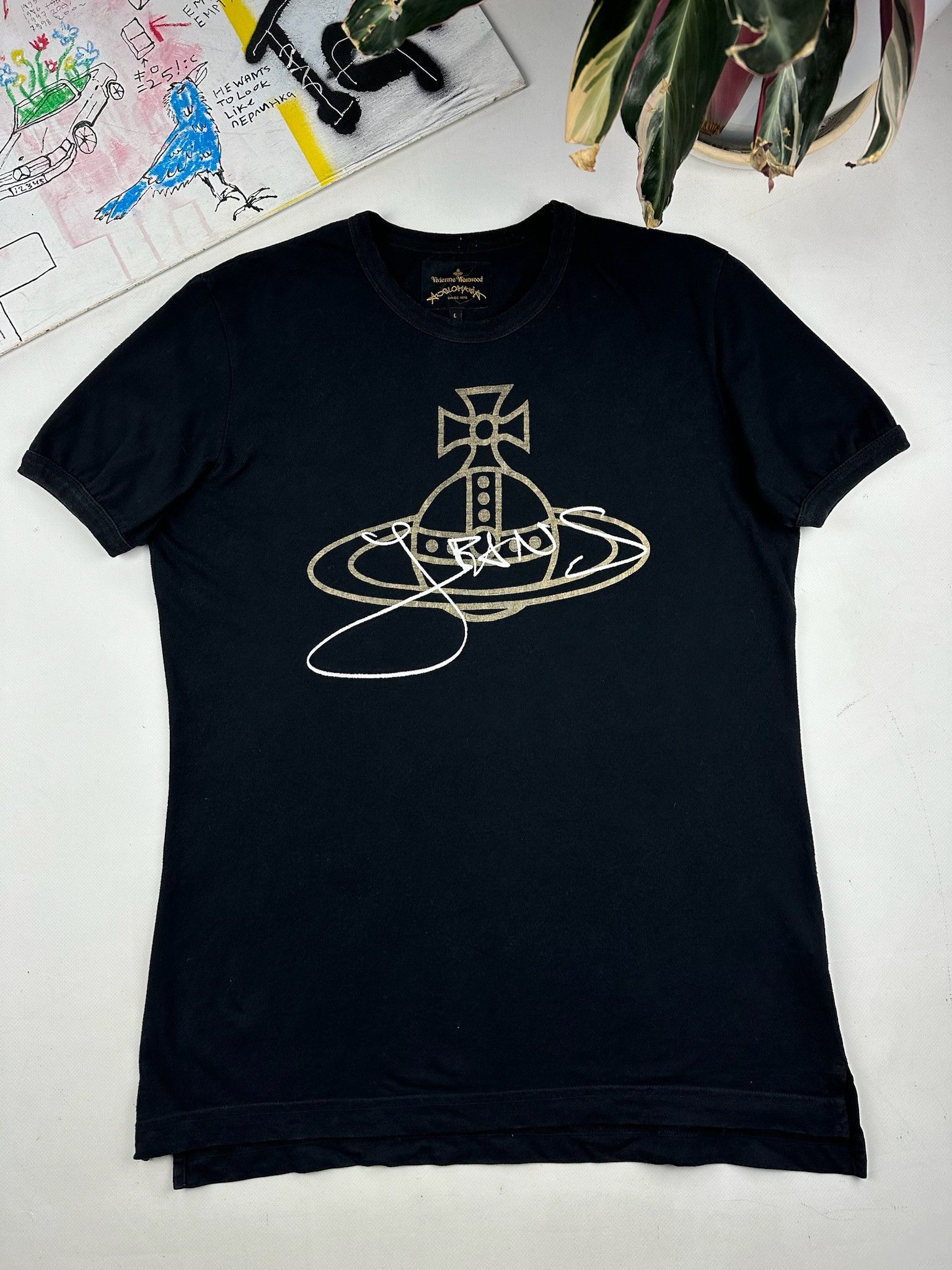 Vivienne Westwood Anglomania Overprint Logo T-Shirt