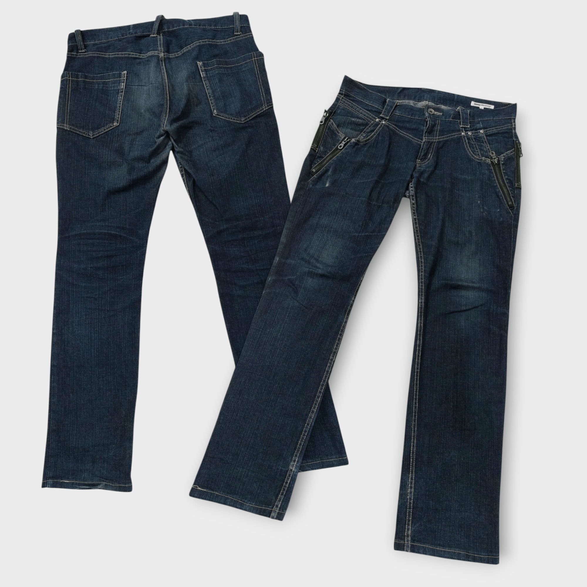 Japanese Brand × semanticdesign 💥Semantic Design Multi Zipped Punk Jeans Denim Size US 34 / EU 50 - 2 Thumbnail