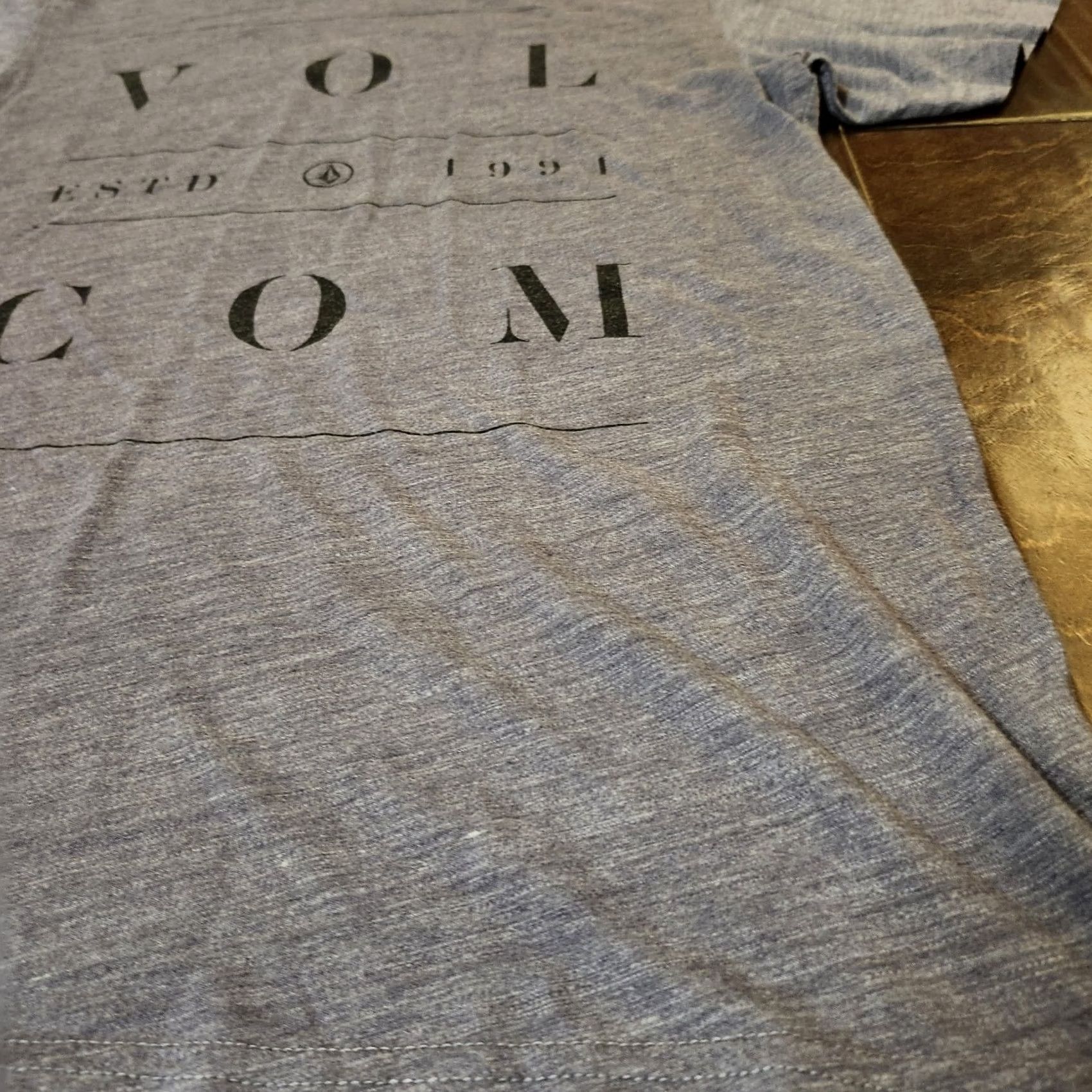 Volcom Volcom Men's Gray Heathered Short Sleeve T-shirt Tee M Graphic Print Crew Neck T-Shirt, Cotton Blend, Regular Fit, Easy Care, Mexico, Men Size US M / EU 48-50 / 2 - 5 Thumbnail