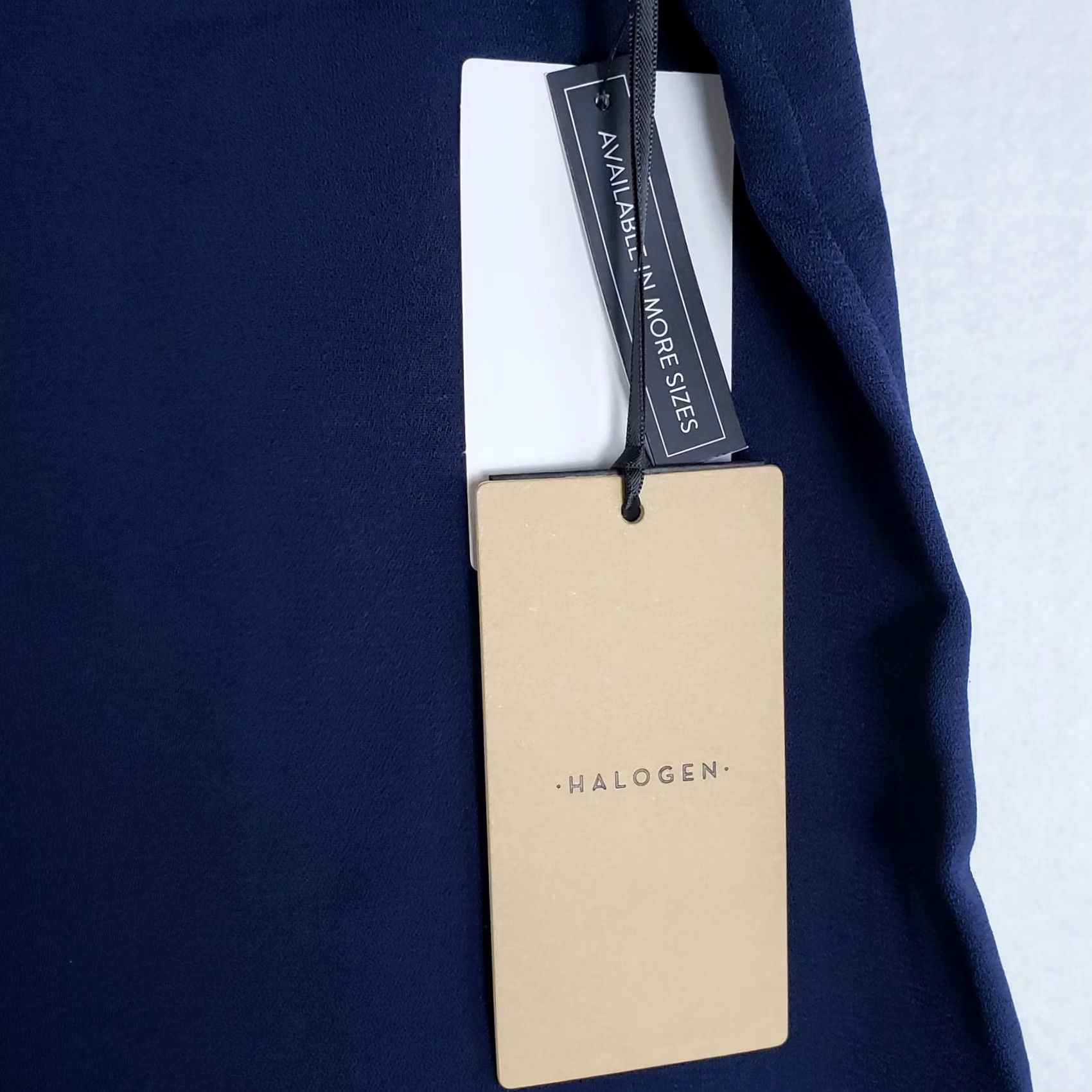 Vintage HALOGEN NAVY BLUE Button on Back Ruffle Sleeve Top Sz S NEW Women Shirt Short Sleeve Square Neck Regular FIT Size S / US 4 / IT 40 - 5 Thumbnail