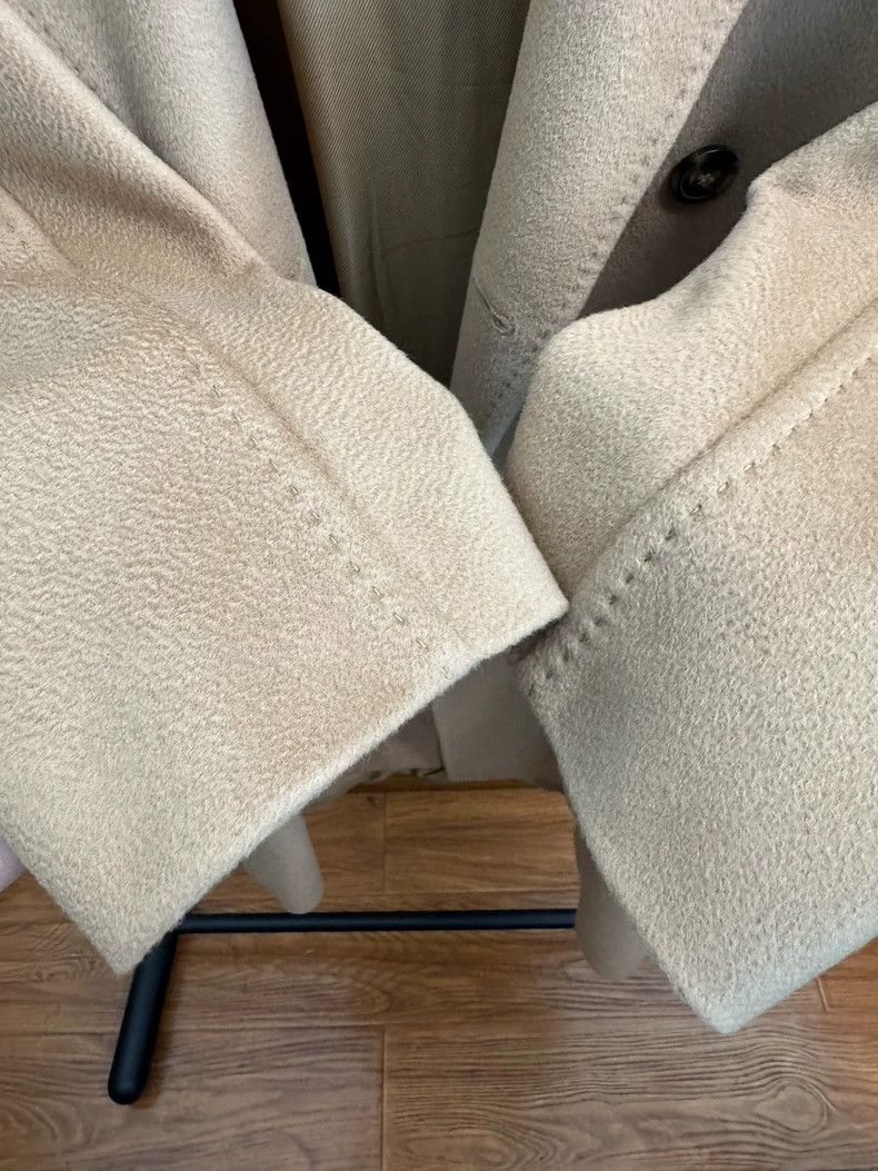 Max Mara Max Mara Solid Wool Midi Coat Camel Size S / US 4 / IT 40 - 3 Thumbnail
