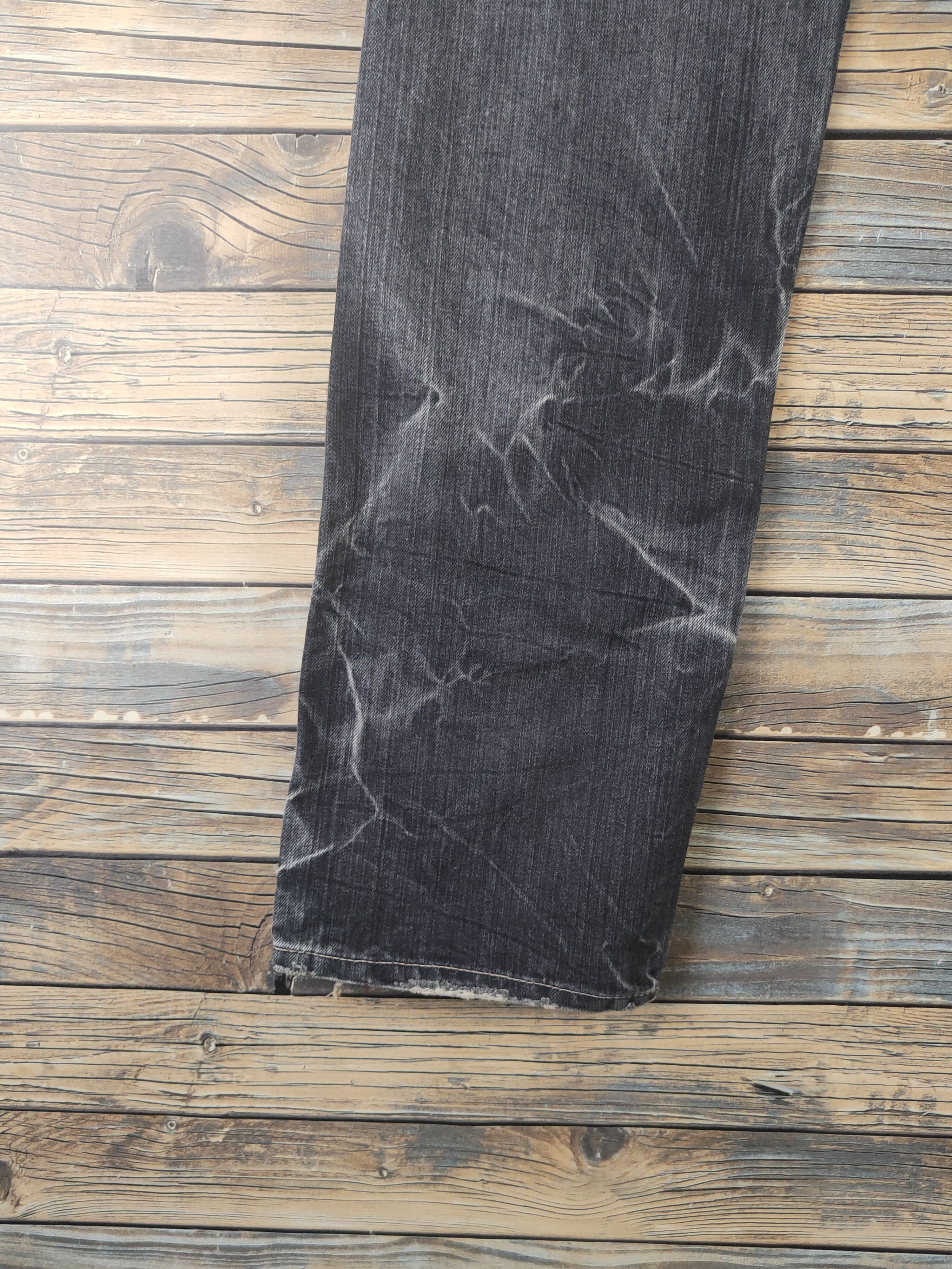 Eternal DL Eternal Black Distressed Ripped Jeans #1930 Size US 33 - 9 Thumbnail