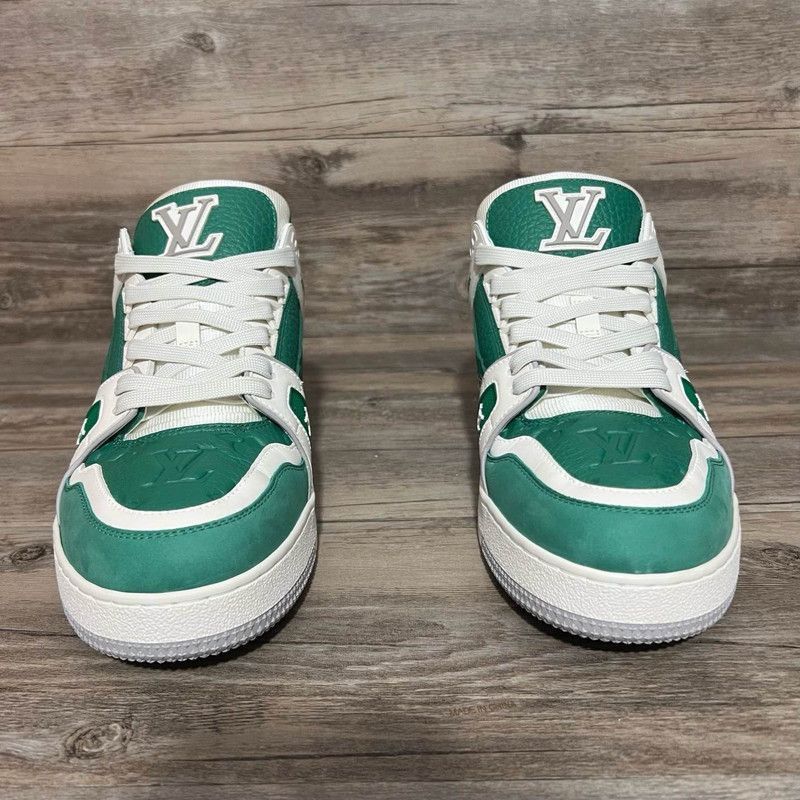 Louis Vuitton Louis Vuitton Trainer Low Top Sneakers in Green -2508 Size US 8 / EU 41 - 1 Thumbnail
