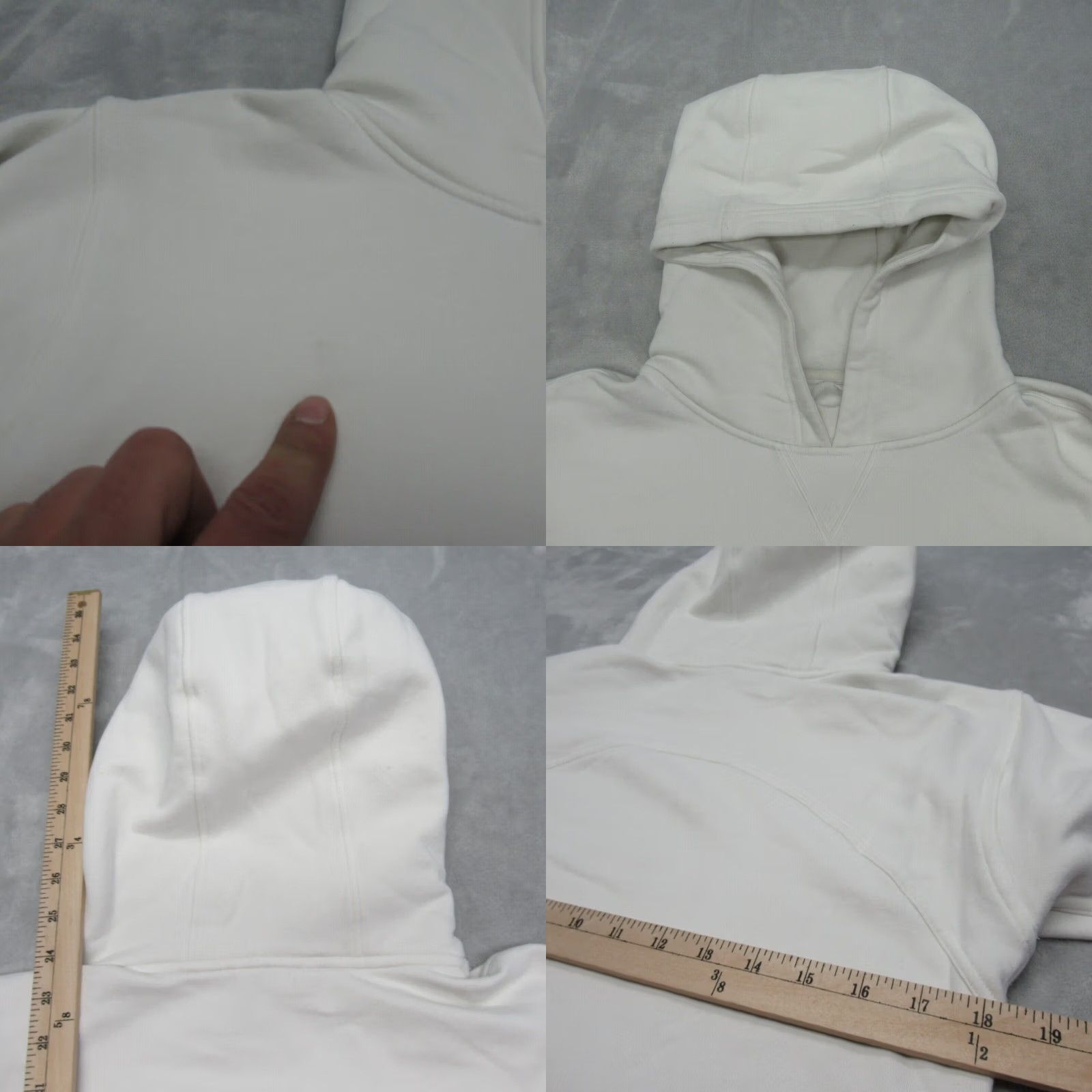 Lululemon VINTAGE: no | Lululemon Hoodie Womens 6 White Pockets Fleece Pullover Sweatshirt Activewear Size M / US 6-8 / IT 42-44 - 9 Thumbnail