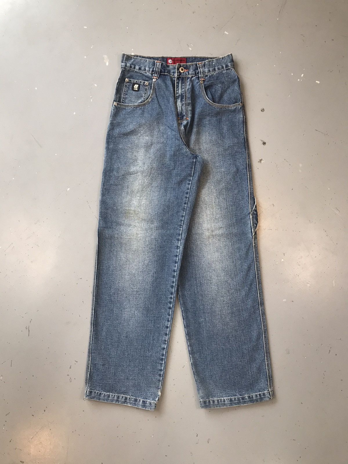 JNCO × Southpole × Vintage Vintage ruff skateboarder logo embroidered big pocket denim Size US 30 / EU 46 - 2 Thumbnail