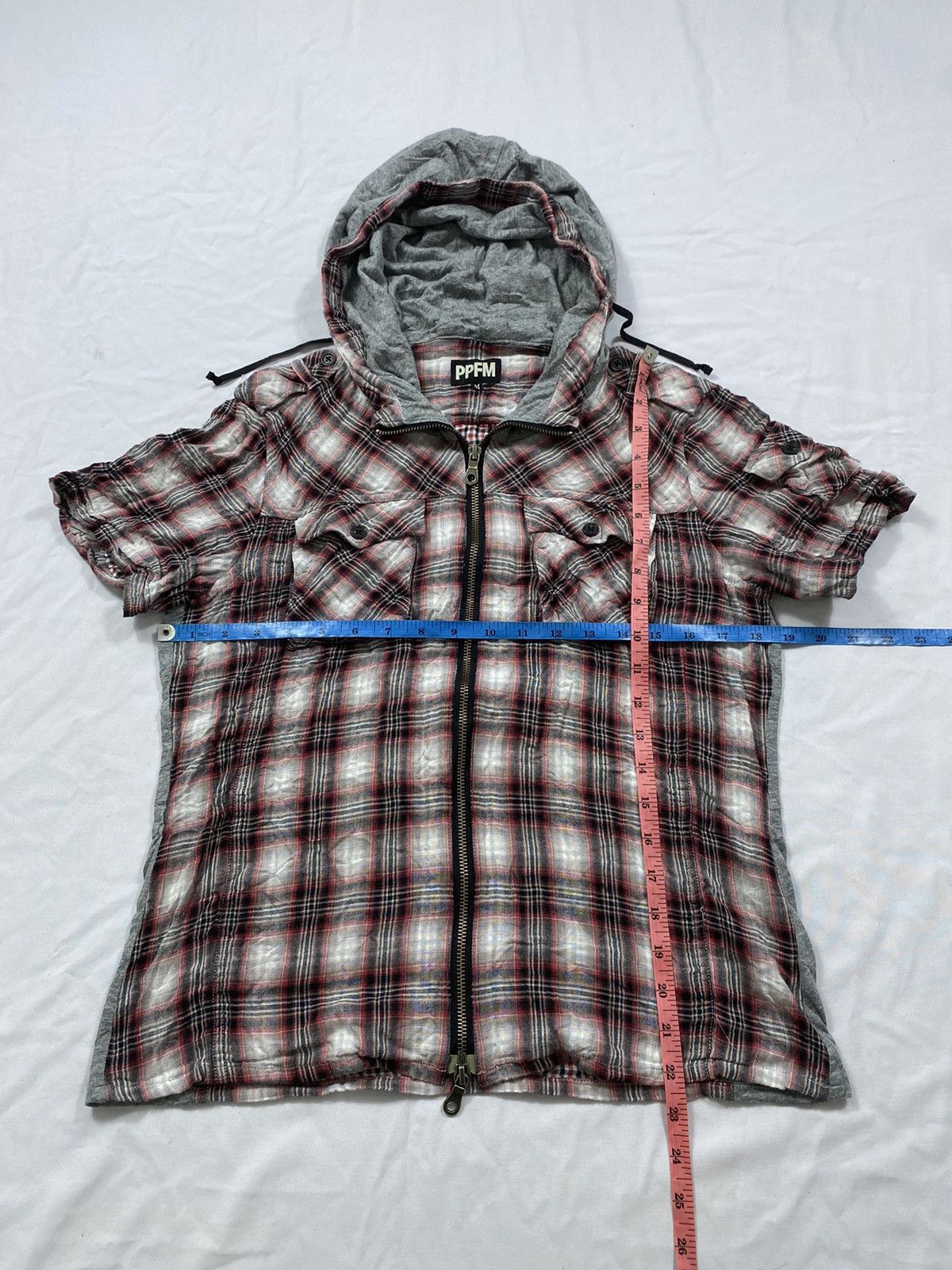 PPFM 2000s PPFM Zipper Flannel hoodie Size US M / EU 48-50 / 2 - 9 Thumbnail