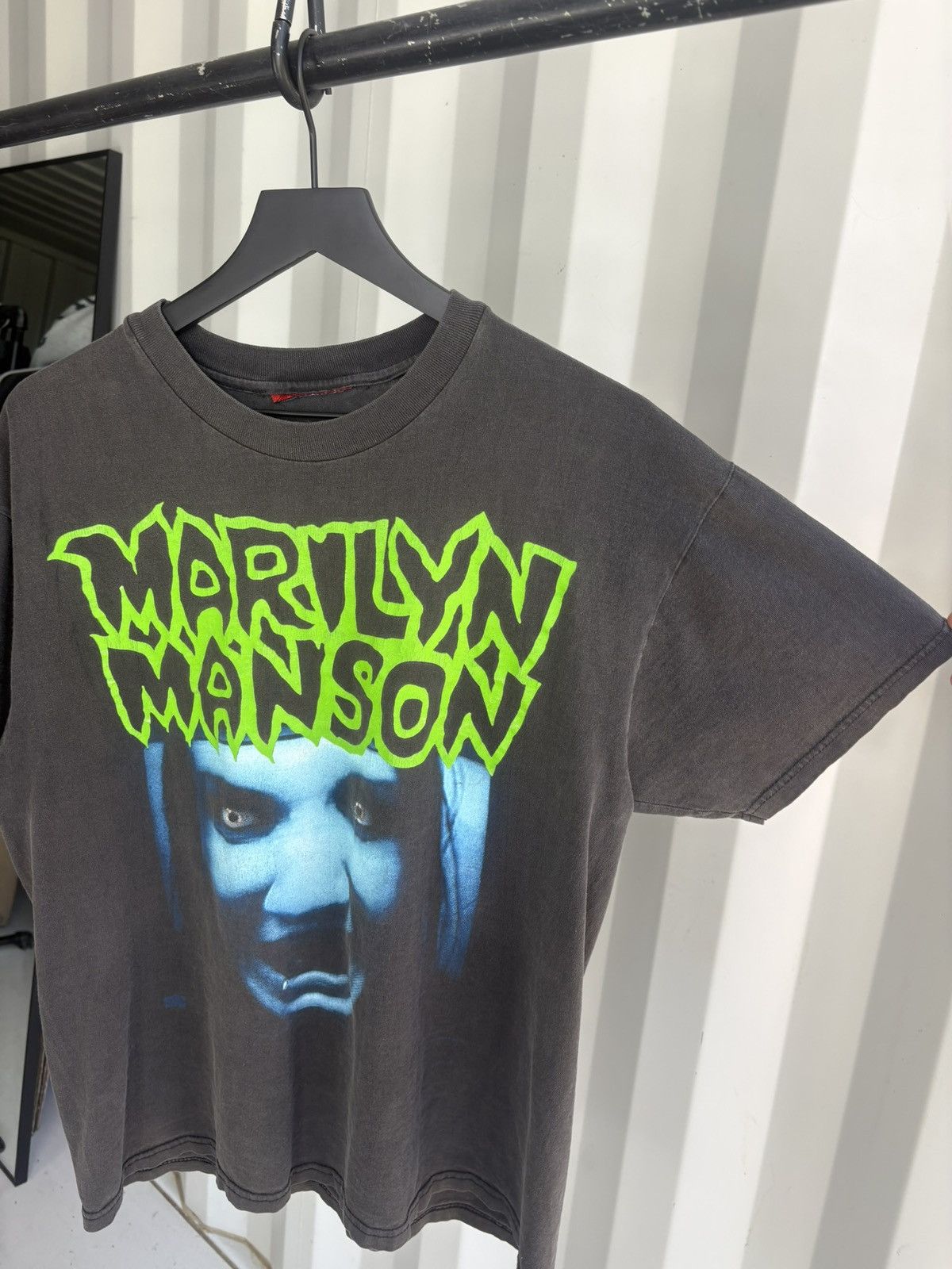 Band Tees Vintage Marilyn Manson Shirt Faded Distressed Grunge Size US L / EU 52-54 / 3 - 2 Thumbnail