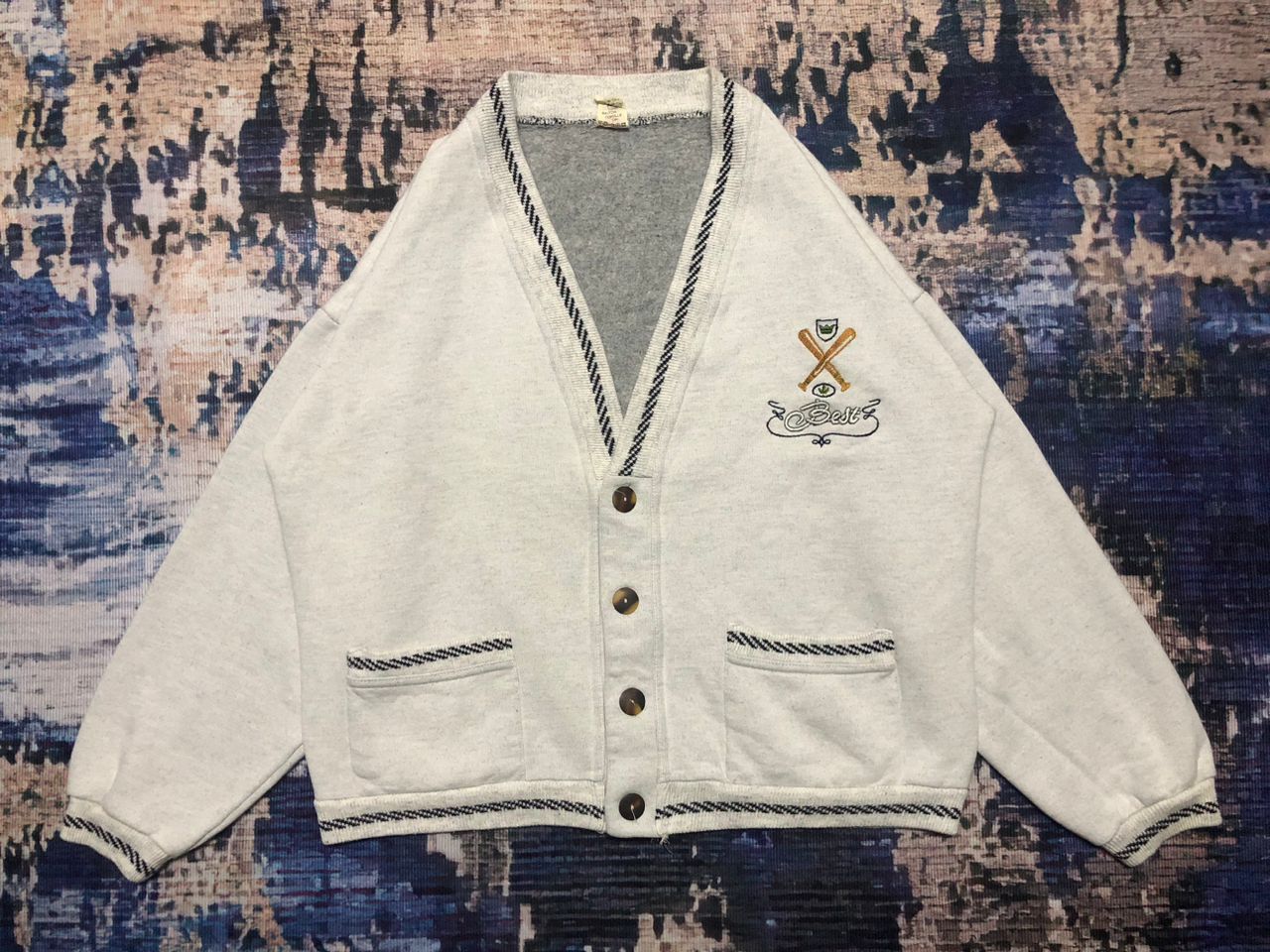 Pronto Uomo Vintage Pronto Moda Grey Cardigan Size XL / US 12-14 / IT 48-50 - 1 Thumbnail