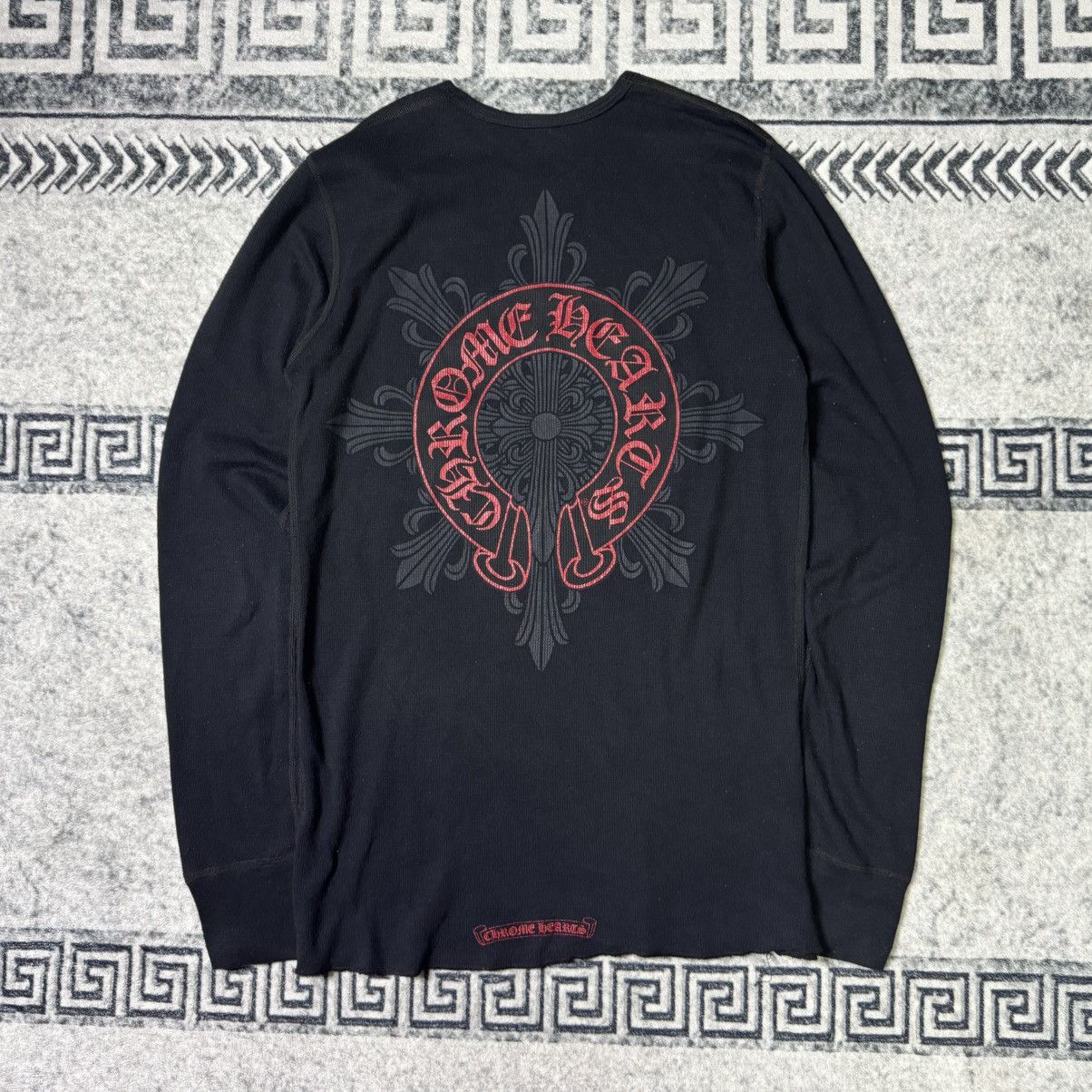 Chrome Hearts RARE! FLORAL SCROLL THERMAL LONG SLEEVE Size US M / EU 48-50 / 2 - 1 Thumbnail