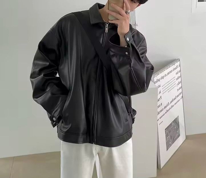 Japanese Brand Artificial leather Hip Hop Gothic Rock Bomber Jacket Coat Size US XXL / EU 58 / 5 - 4 Thumbnail