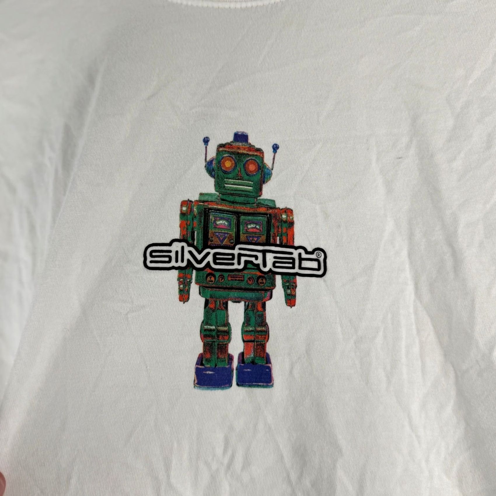 Levi's Levi's Silver Tab Relaxed Fit Robot Graphic Short Sleeve Tee White Men's M Size US 31 - 7 Thumbnail