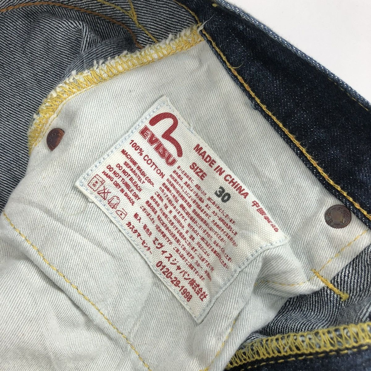 Evisu Rare🔥 Y2K Evisu Daicock Multi Pocket Selvedge Denim Jeans Size US 30 / EU 46 - 11 Thumbnail
