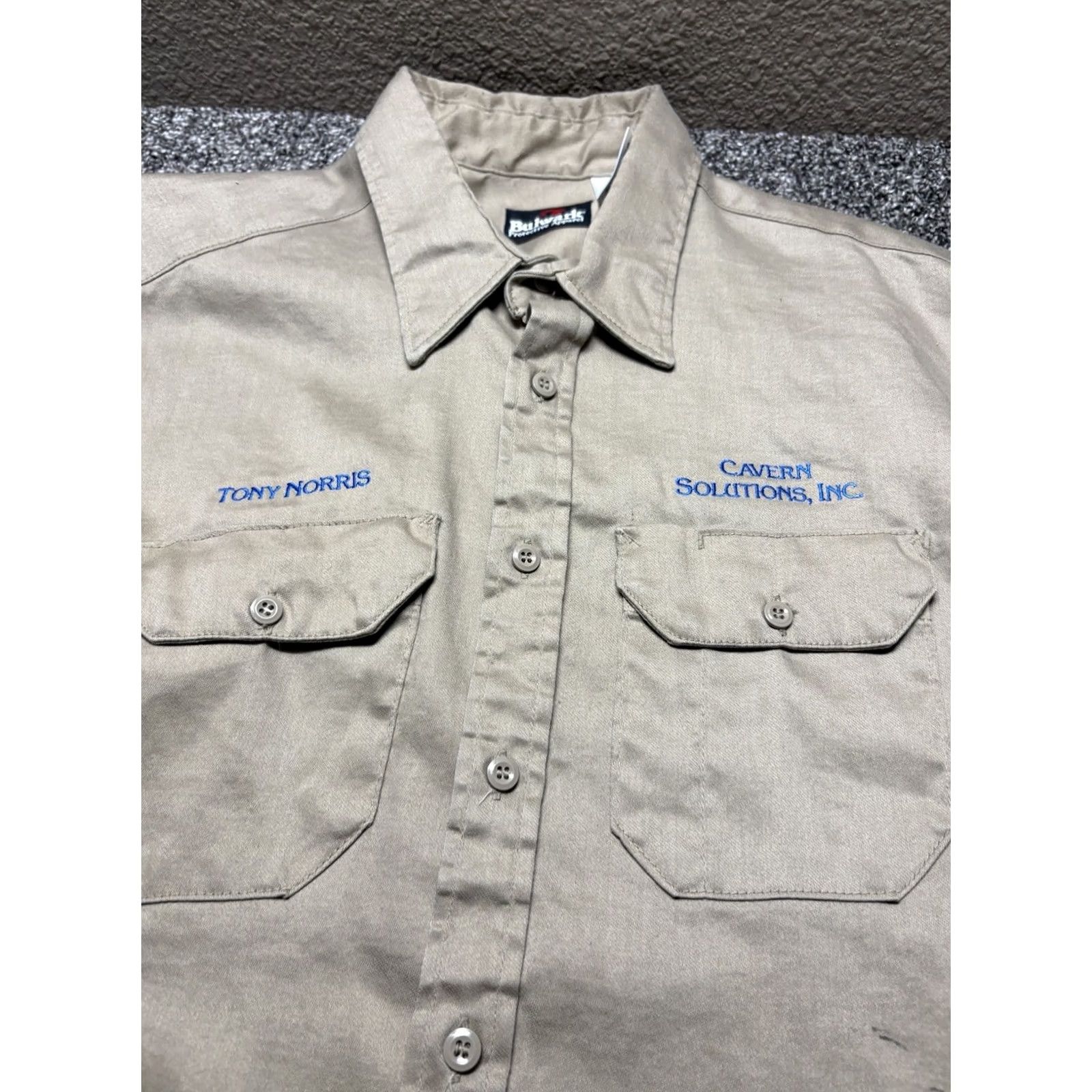 Vintage Bulwark FR Shirt Mens XXL Fire Resistant Work Button Cotton Workwear Size US XXL / EU 58 / 5 - 4 Thumbnail