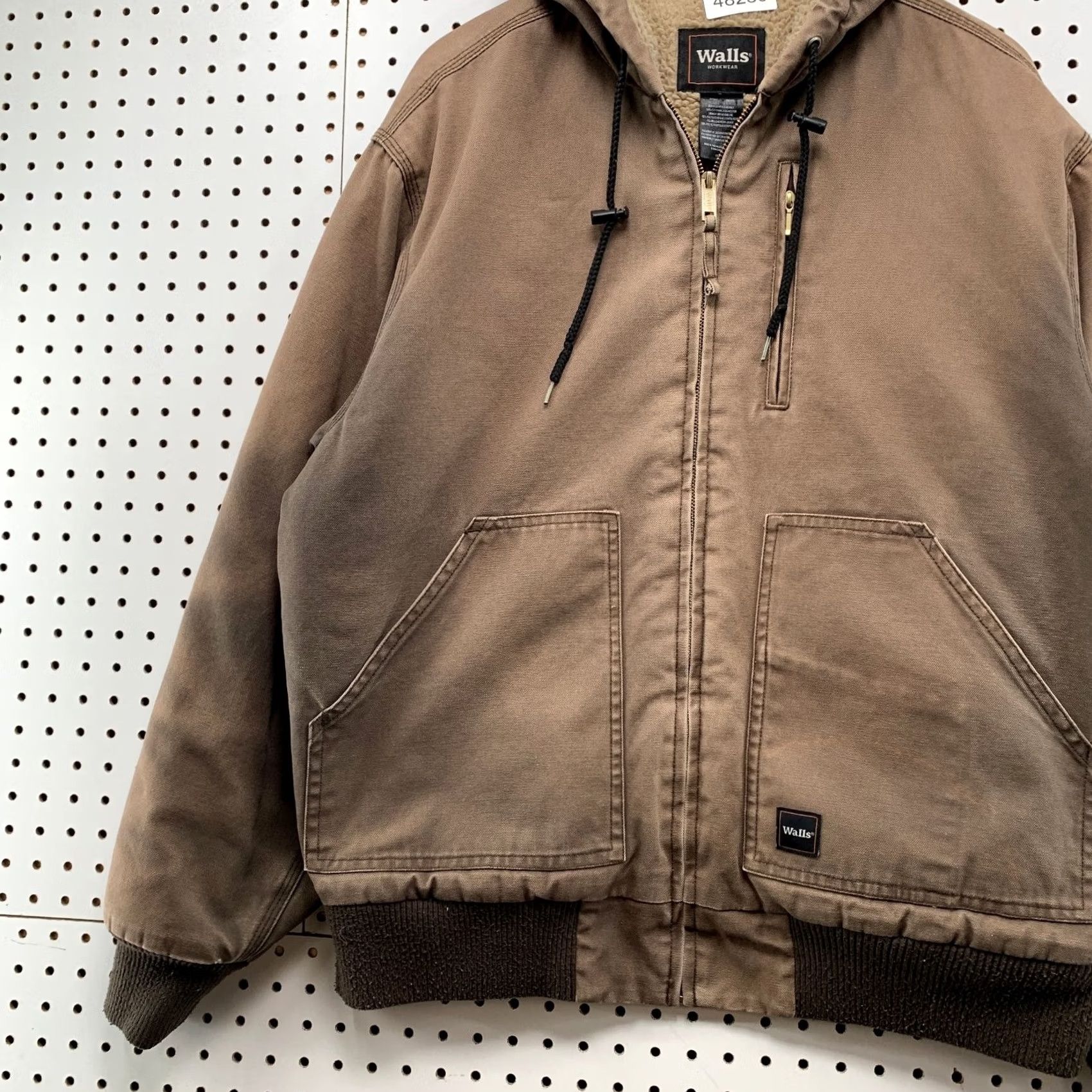 Walls Walls Canvas Jacket Mens Large Faded Brown Sherpa Lined Workwear Hooded Mocha Size US L / EU 52-54 / 3 - 5 Thumbnail