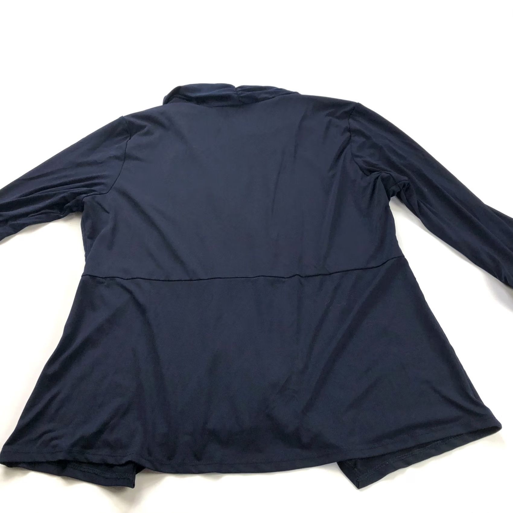 Vintage Dress Barn XL Cardigan Lightweight Womens Blouse Top Navy Blue Polyester Spandex Shirt Dress Barn XL Cardigan Lightweight Navy Blue Womens Blouse Size XL / US 12-14 / IT 48-50 - 6 Thumbnail