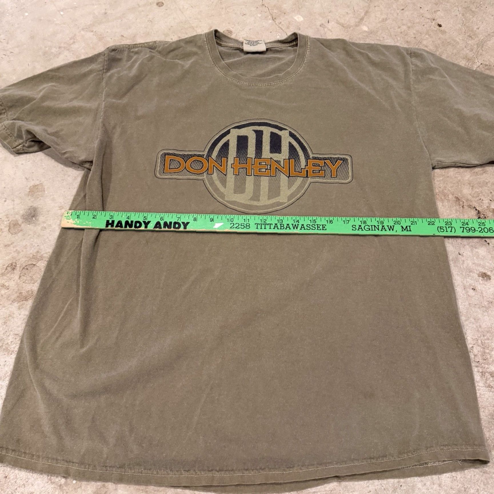 Anvil VINTAGE Don Henley Inside Job Tour Band 2000 Green Tee Shirt Mens XL Short Sleeve Henley T-Shirt USA 90s Rock Music Size US XL / EU 56 / 4 - 6 Thumbnail