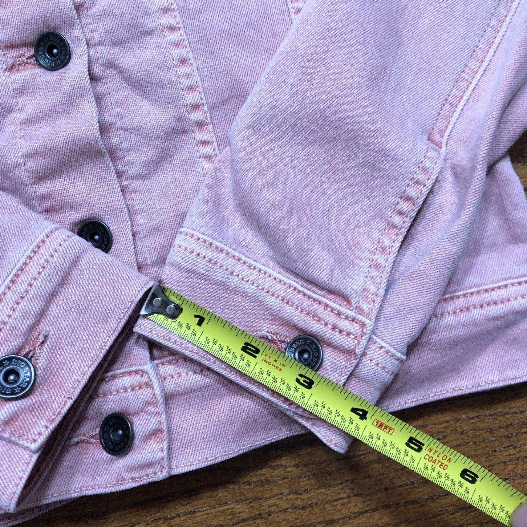 Denime Big Star Jacket Womens Medium Denim Trucker Pink Size M / US 6-8 / IT 42-44 - 7 Thumbnail
