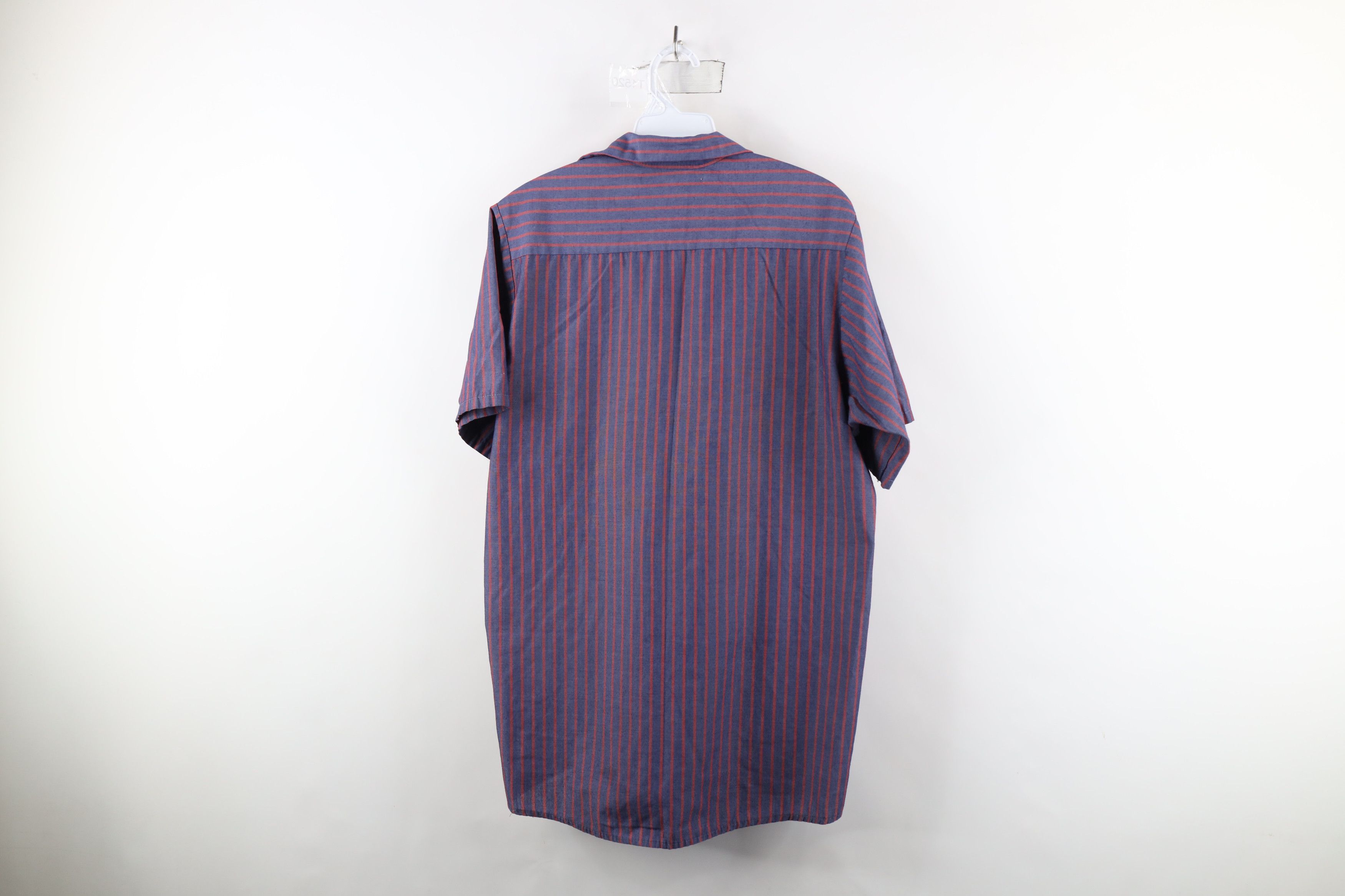Vintage Vintage 90s Streetwear Striped Work Mechanic Button Shirt Size US M / EU 48-50 / 2 - 11 Thumbnail