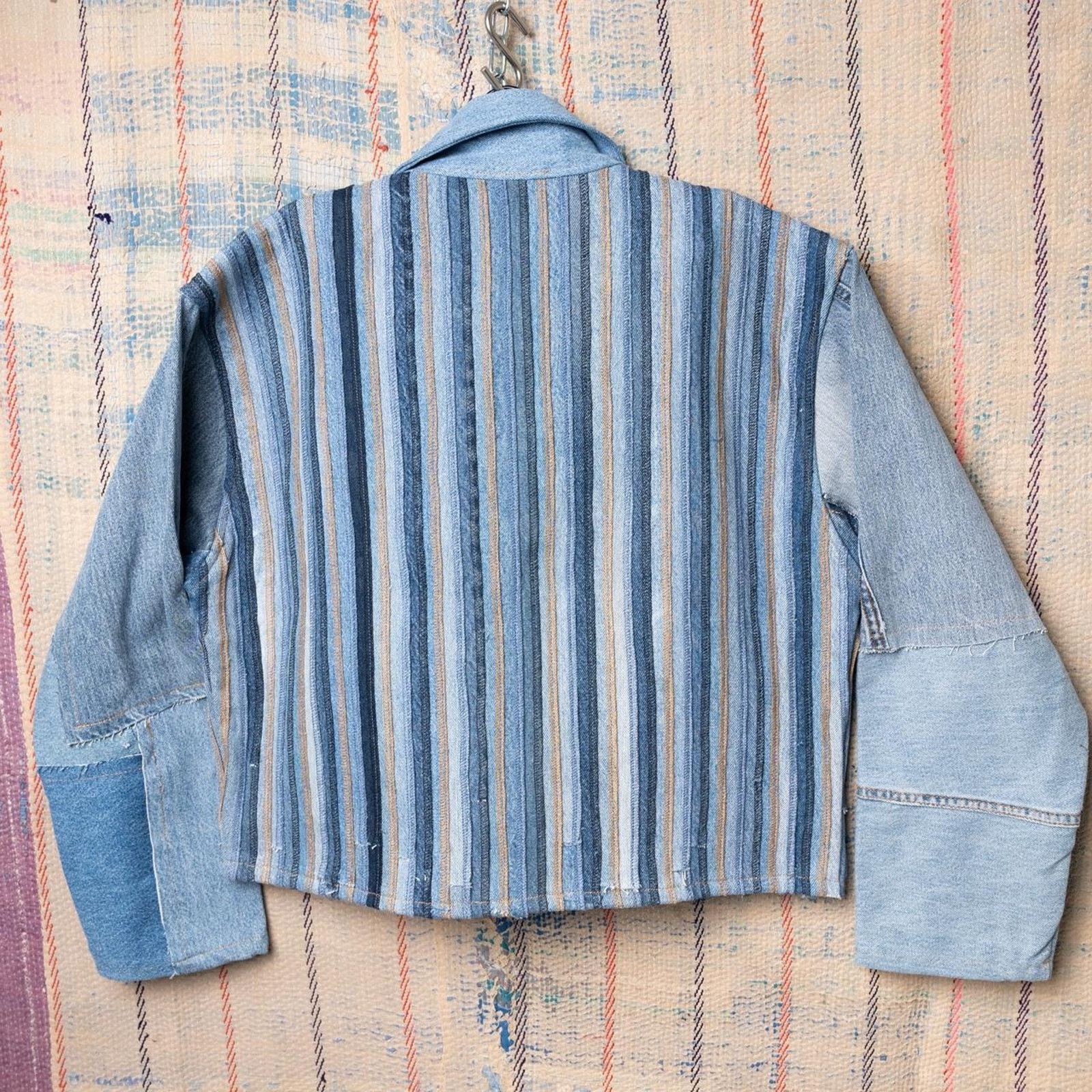 Levi's Custom upcycled cropped jacket reworked Size US XL / EU 56 / 4 - 2 Thumbnail