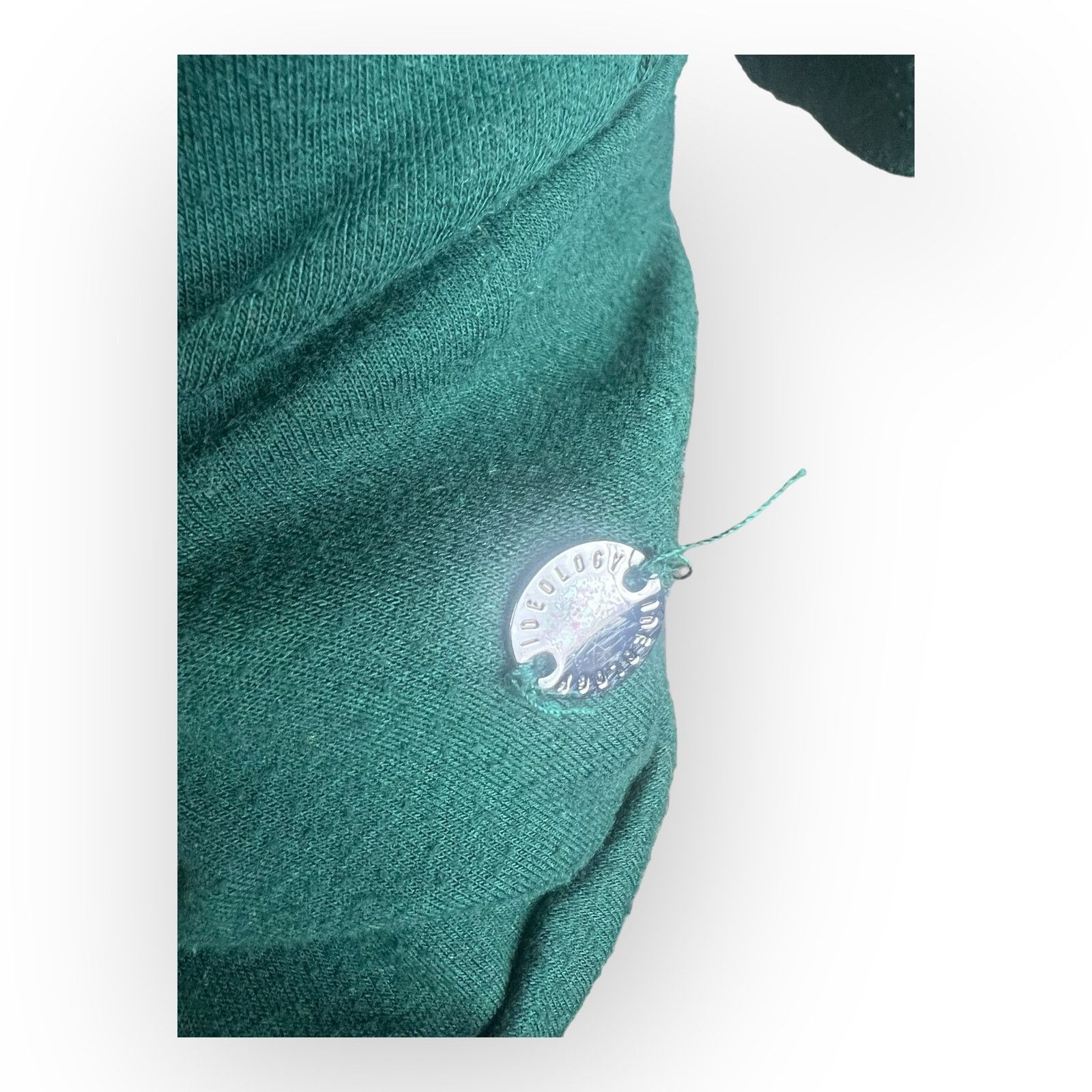 Macys Ideology Forest Green Tunic Sweatshirt - Satin Accents Size M / US 6-8 / IT 42-44 - 5 Thumbnail