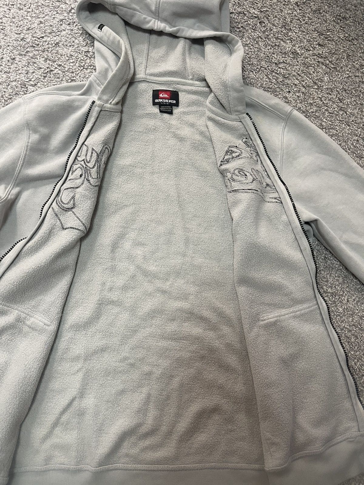 Quiksilver Quiksilver Hoodie Y2K Skate Surf Zip Embroidered Sweatshirt Size US L / EU 52-54 / 3 - 12 Thumbnail