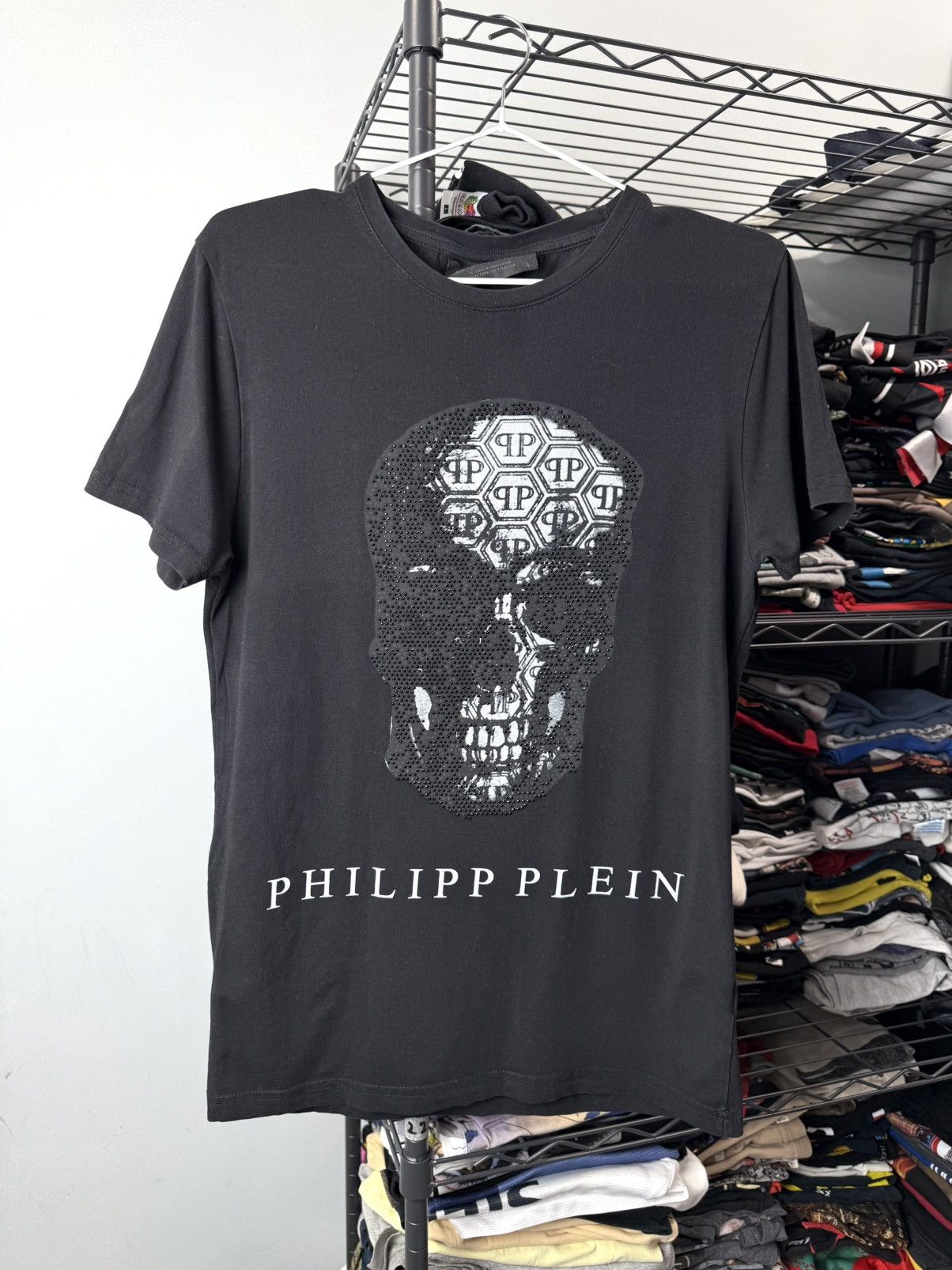 Philipp Plein Philipp Plein Rhinestone Skull T Shirt Size L / US 10 / IT 46 - 1 Thumbnail