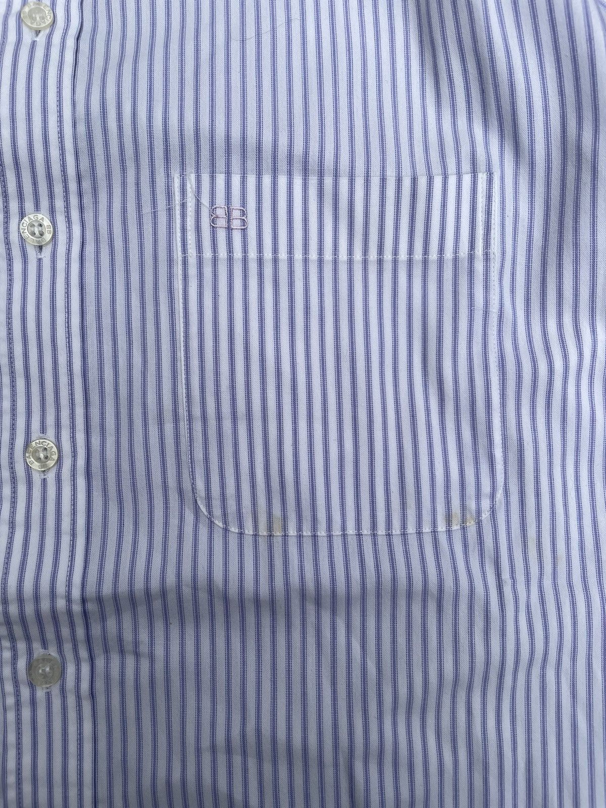 Balenciaga Balenciaga Striped Shirt Single Pocket Size US L / EU 52-54 / 3 - 5 Thumbnail