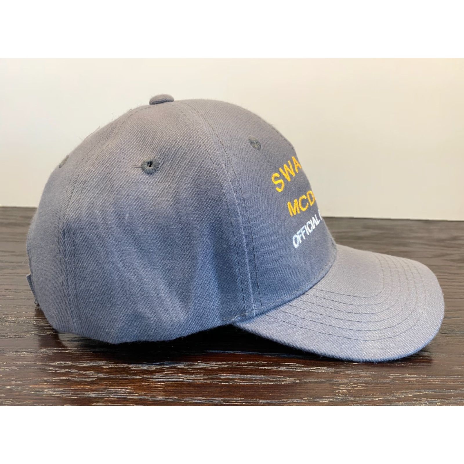 Vintage Police Towing Hat Adult One Size Gray Snapback Twill Logo Swanney McDonald Cops Size ONE SIZE - 3 Thumbnail